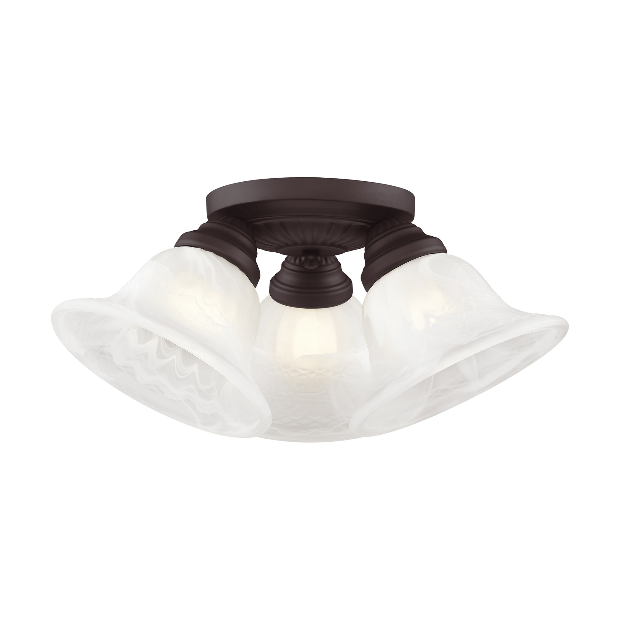 Livex Lighting 1529-07 Edgemont 3 -Light 16-in Bronze Semi Flush Mount Light
