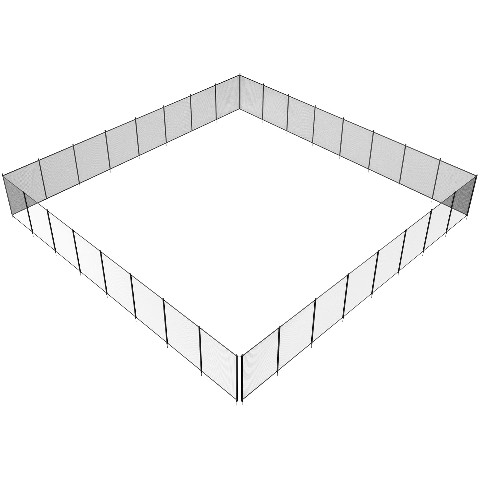 LUXEYARD Pool Fence 4 x 96 FT Pool Fences for Inground Pools Removable Child Safety Pool Fencing Easy DIY Installation Swimming Pool Fence 340gms Teslin PVC Pool Fence Mesh Protects Kids and Pets