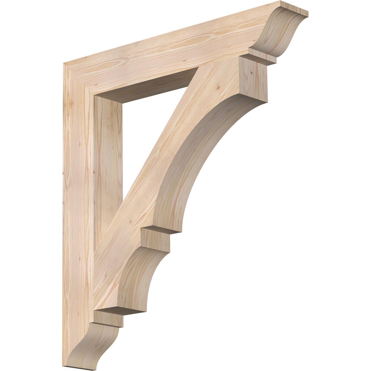 Ekena Millwork BKT06X36X40BOA01SDF Balboa traditional smooth 5-1/2-in x 36-in x 40-in Douglas fir Brown Wood Standard bracket