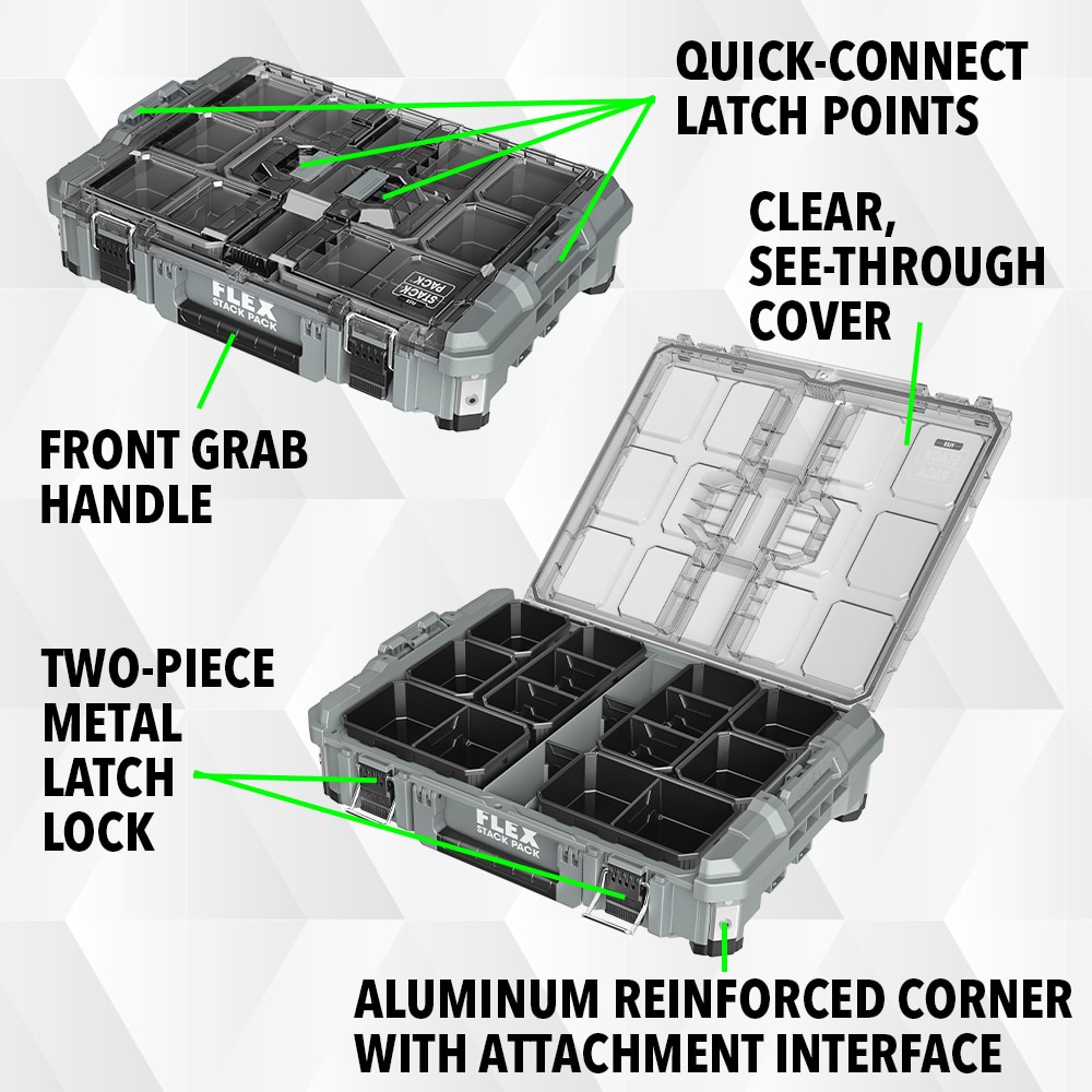 Tactix DOUBLE SIDED ORGANISER with 8 Removable Bins & Dividers for Home  Handyman