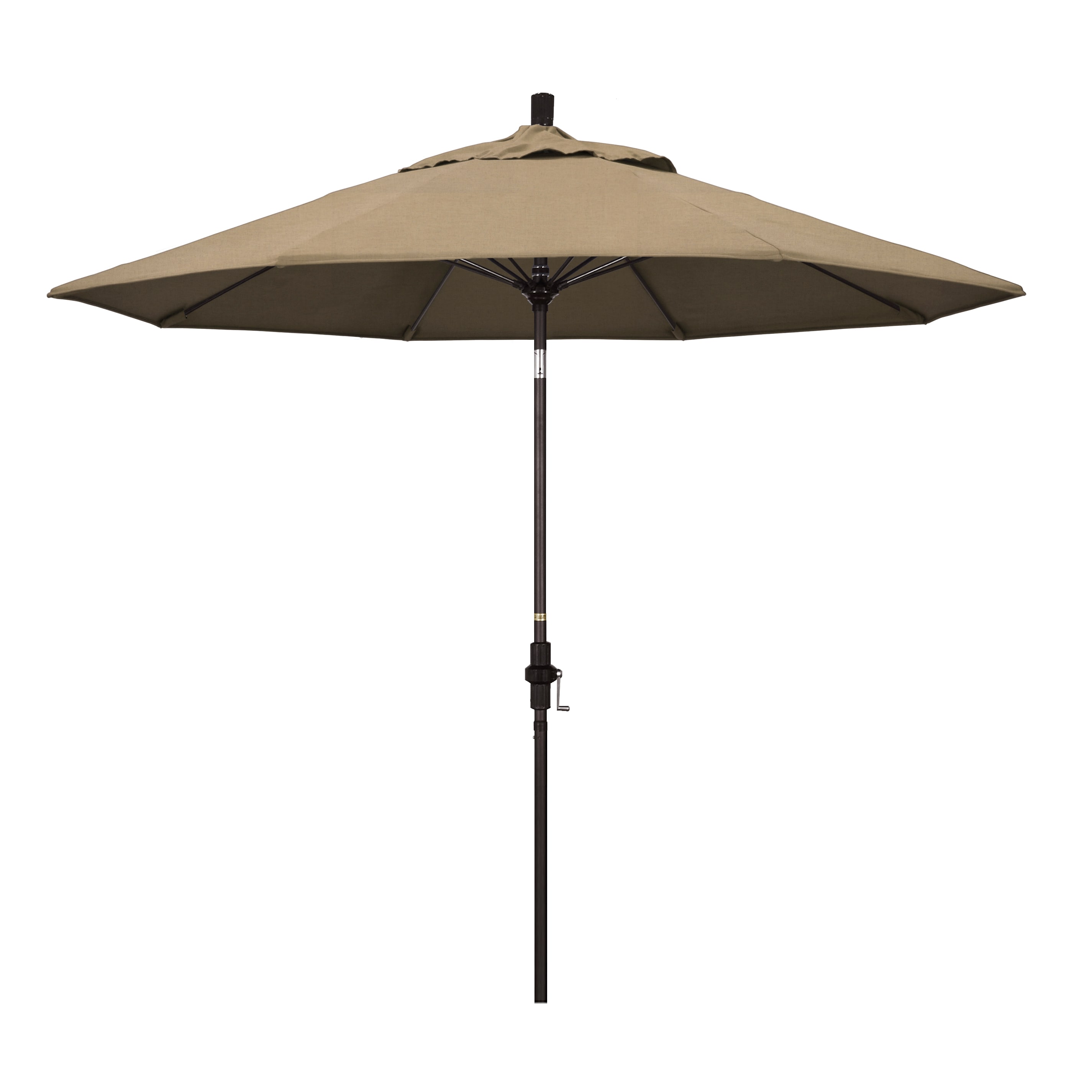 California Umbrella GSCUF908117-5476 9-ft Aluminum Beige Auto-tilt Market Patio Umbrella