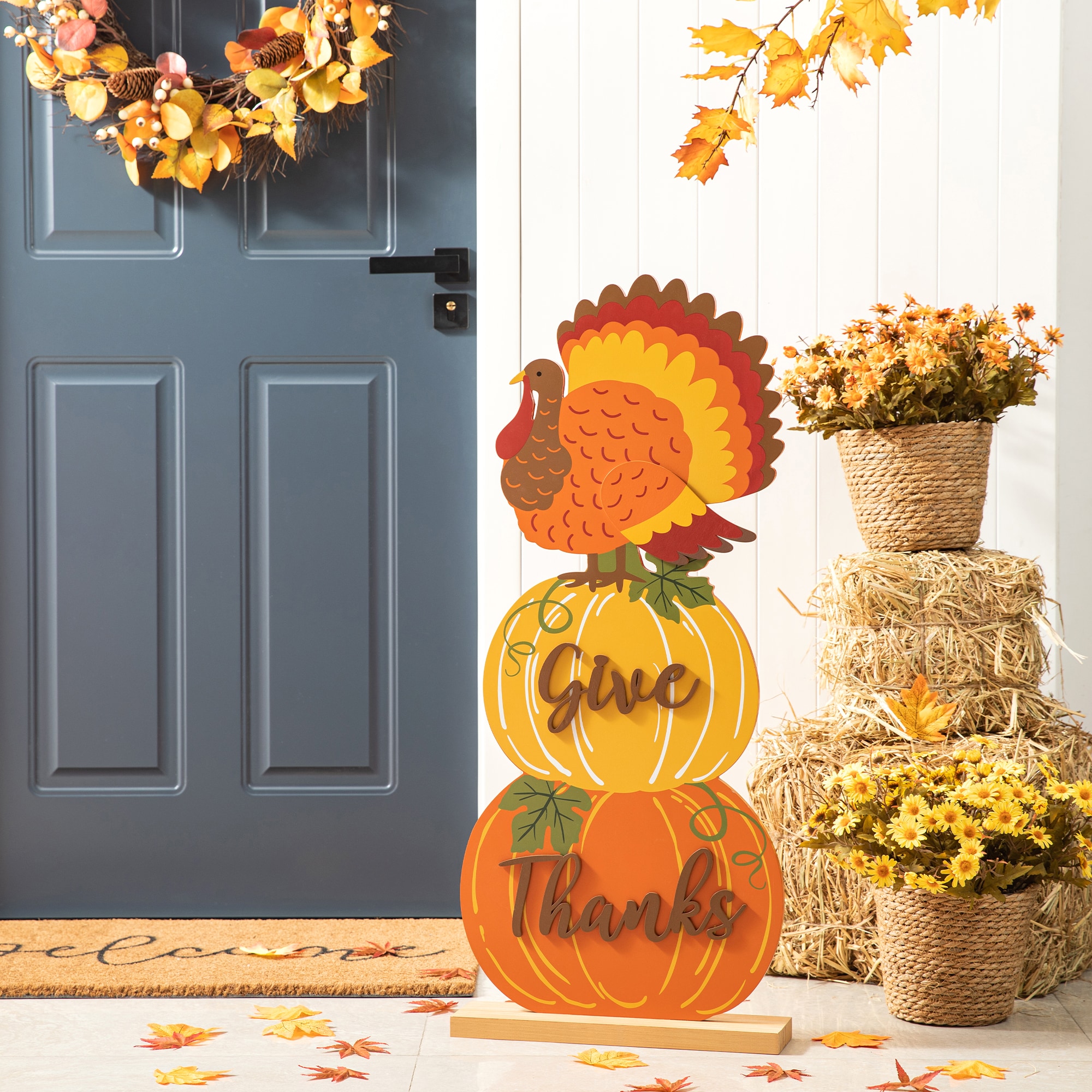 Glitzhome 36-in Turkey Free Standing Decoration in the Fall Decor ...