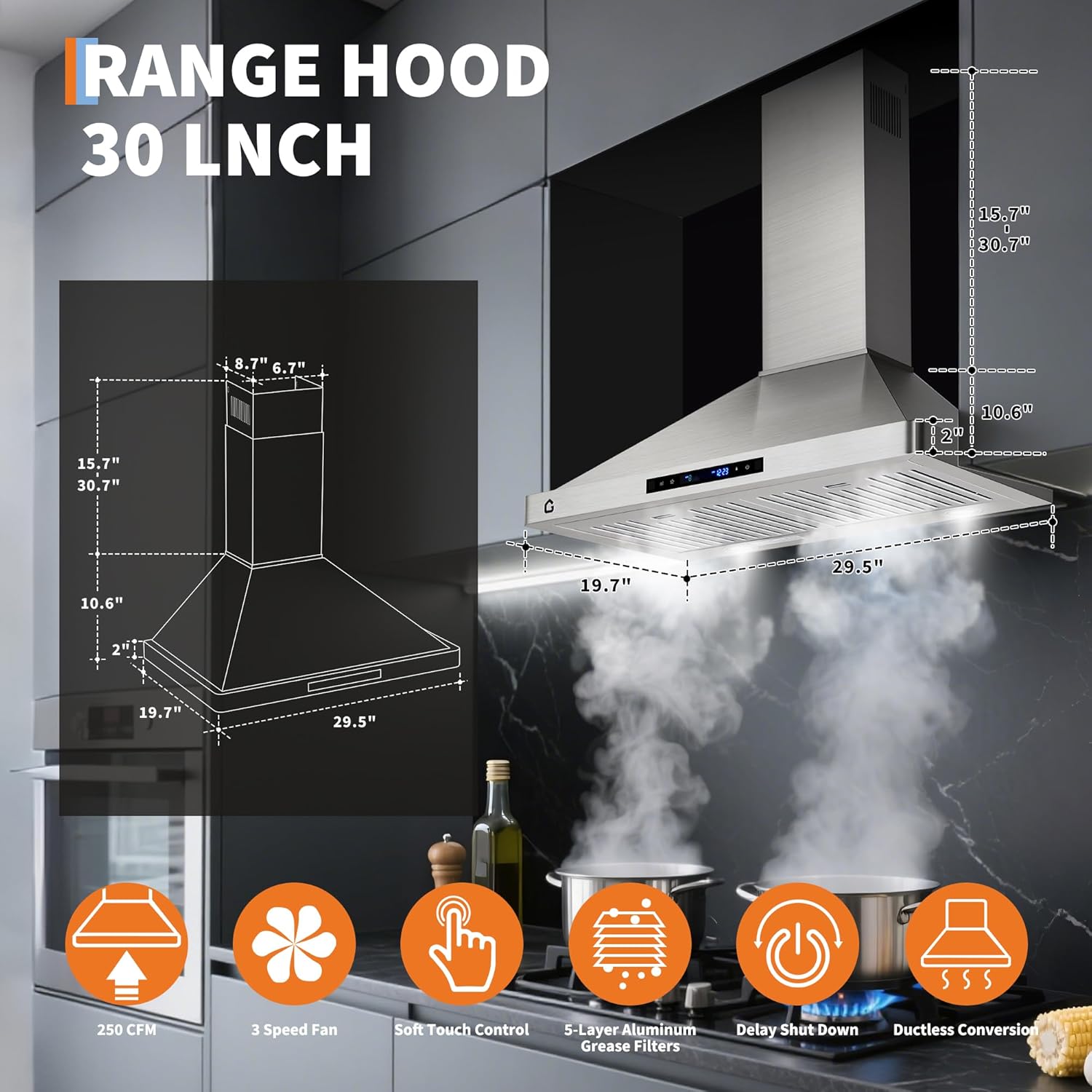 Qeetex O0-PHO-16G51OQ7 Undercabinet-Range-Hoods - View #4