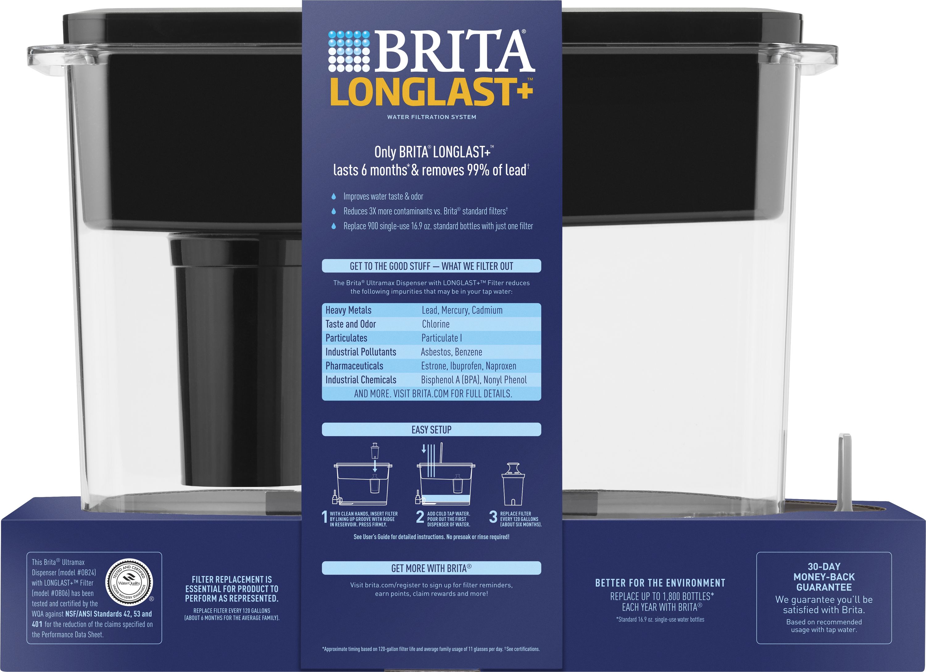 República virtual a menudo Brita UltraMax 18-cup Black Plastic Water Filter Pitcher in the Water Filter  Pitchers department at Lowes.com