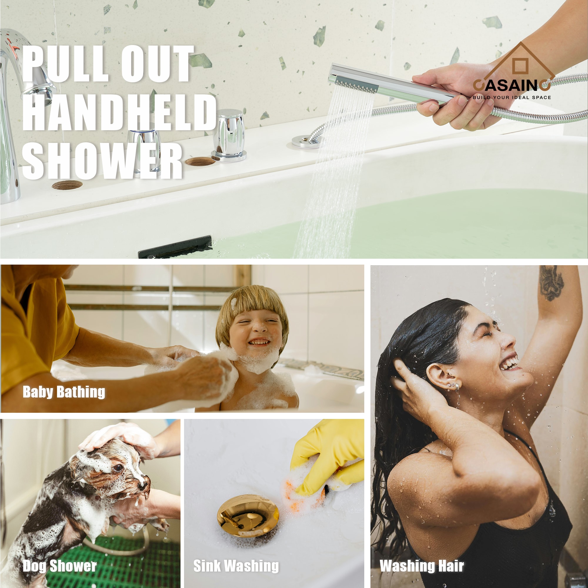 CASAINC KCLT0056-BG Roman-Tub-Faucets - View #10