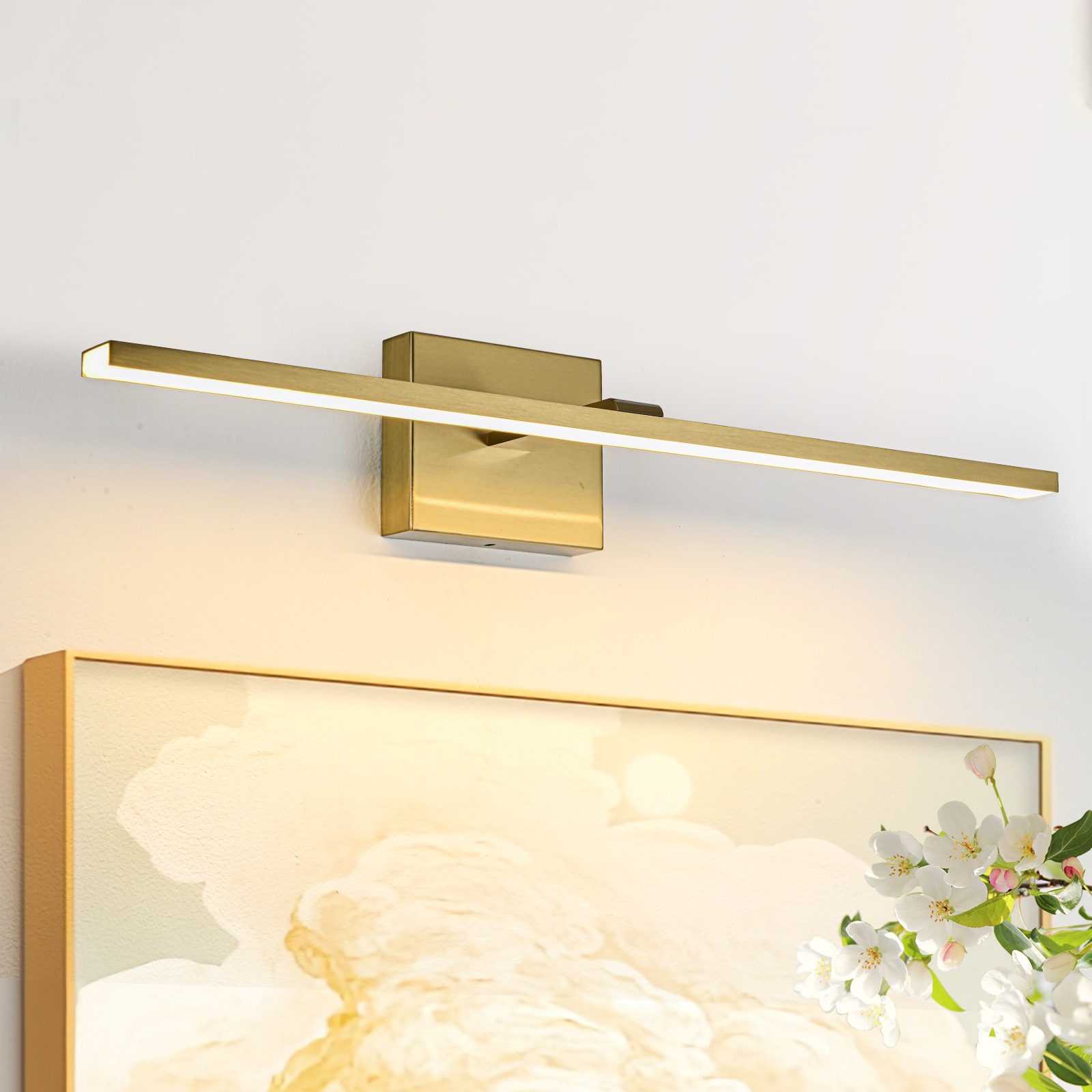 EDISLIVE Y81010000060338 23.6-in 1 -Light Gold Integrated LED Modern/contemporary Vanity light