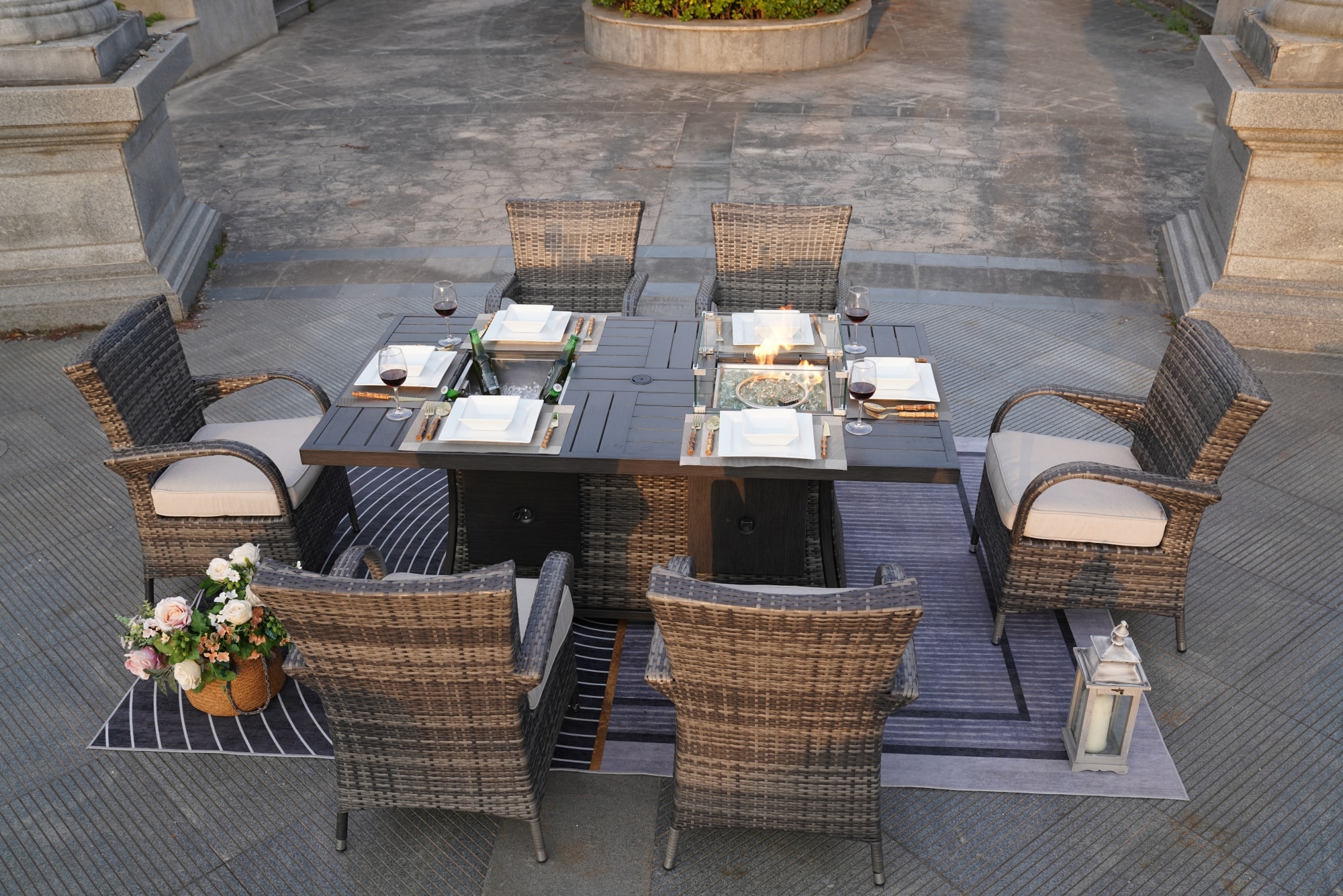 Direct Wicker DWG-1106FI1122-GR Patio-Conversation-Sets - View #2