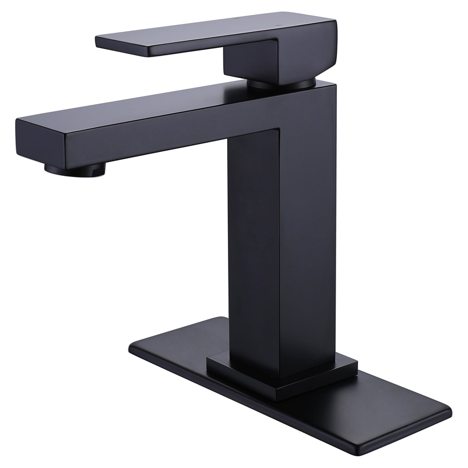 CASAINC Matte Black 1-handle Single Hole Waterfall Bathroom Sink Faucet ...