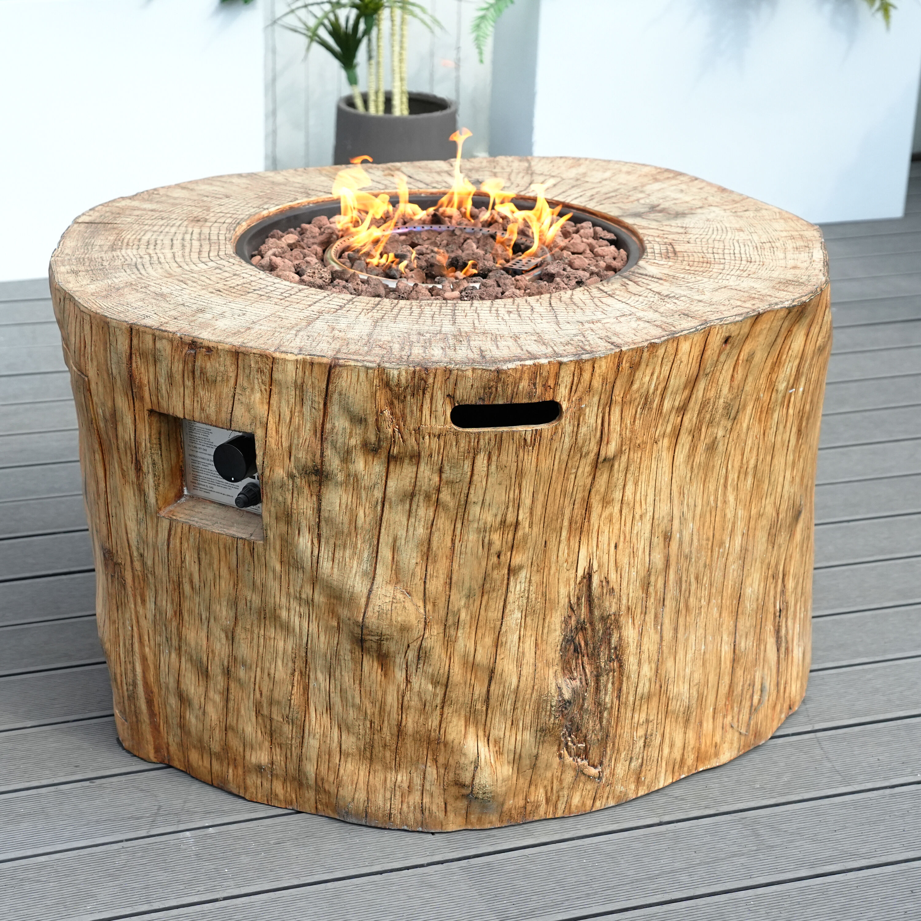 Moda Furnishings MAG-2180 Kiko Round Outdoor Coffee Table 36.5-in W x 40-in L