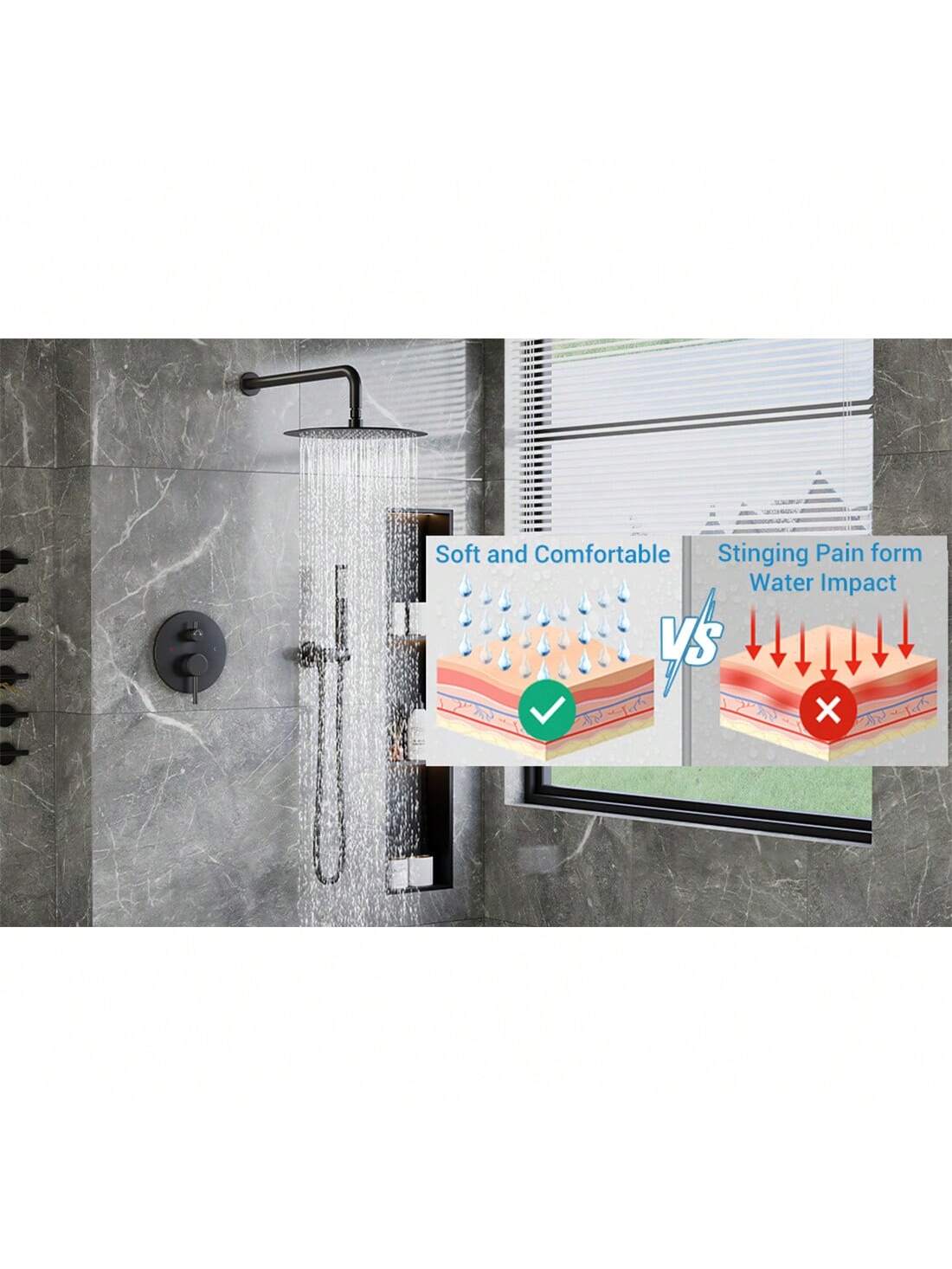 Qeetex PHO-162IRTZL-HF4 Showerhead-Bar-Panels - View #5