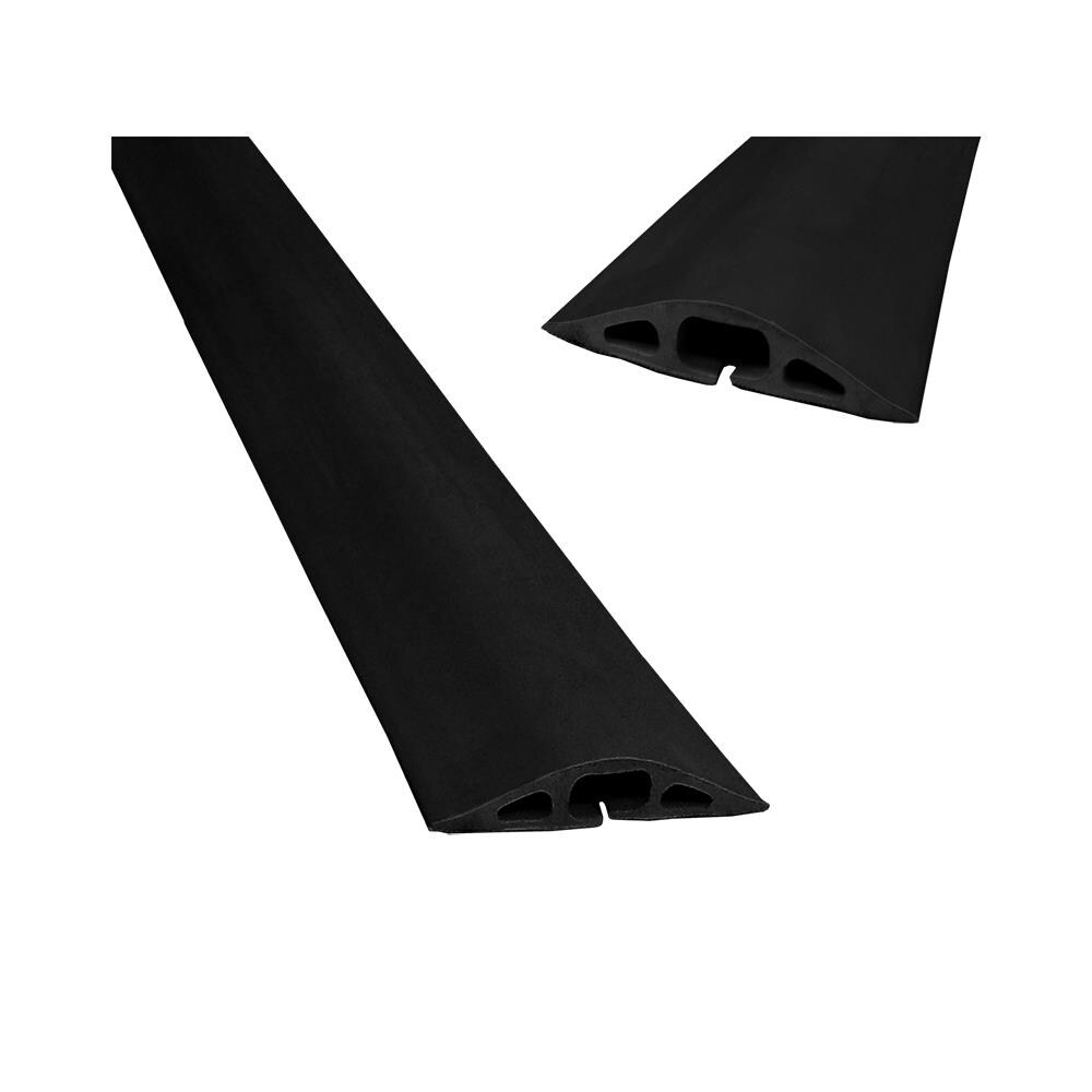  LCTD029 Electriduct D-2-LP-10-BK 10 ft. D-2 Rubber Duct Cord Cover and Electriduct Rubber Cable Protector, Black