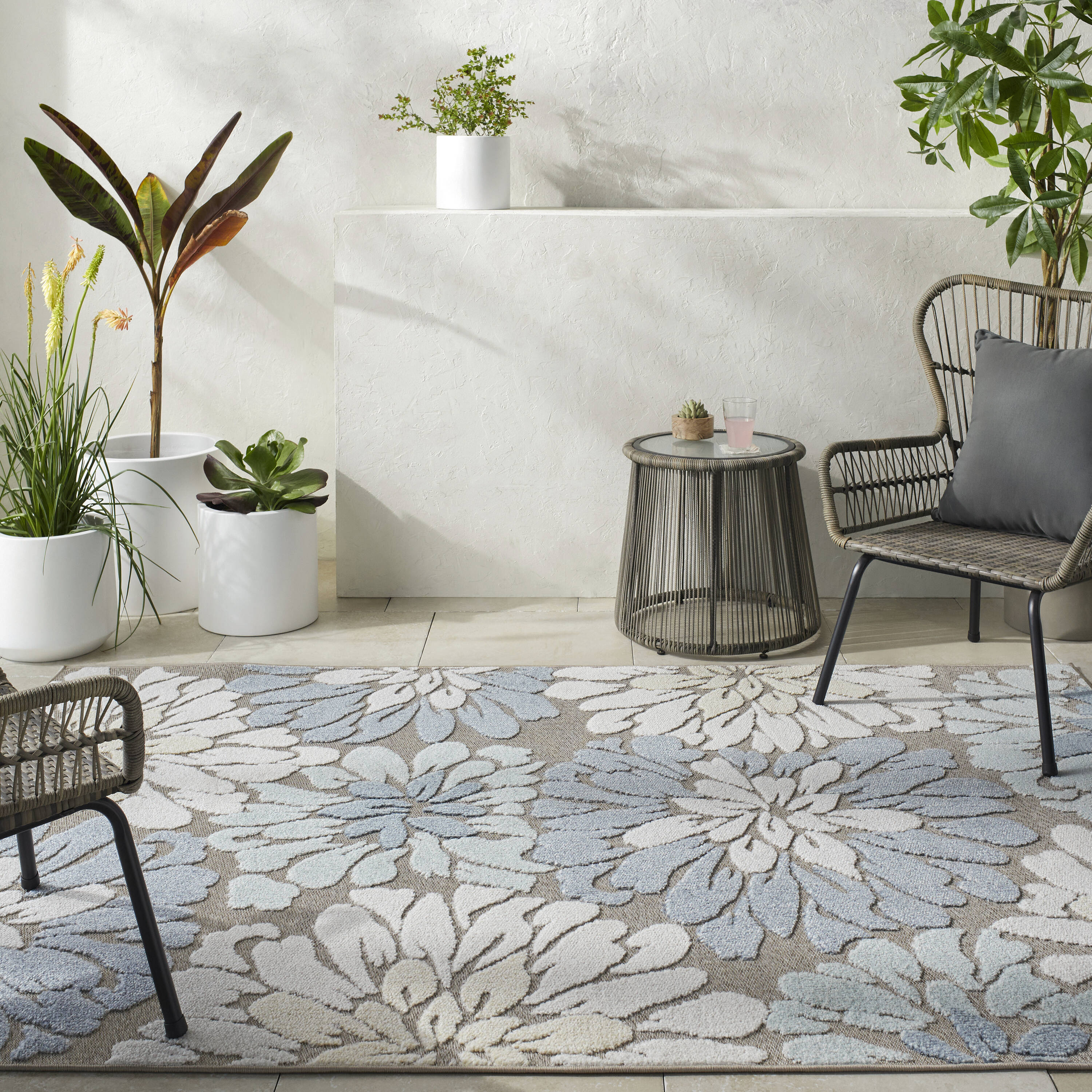 Livabliss LKD2302-23 Lakeside 2 x 3 (ft) Polypropylene Brown Rectangular Indoor/Outdoor Coastal Area rug