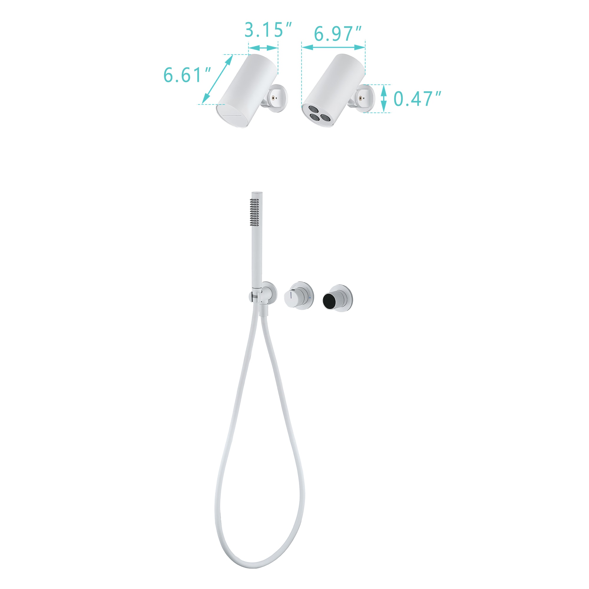 WELLFOR WB-1002 Showerhead-Bar-Panels - View #4