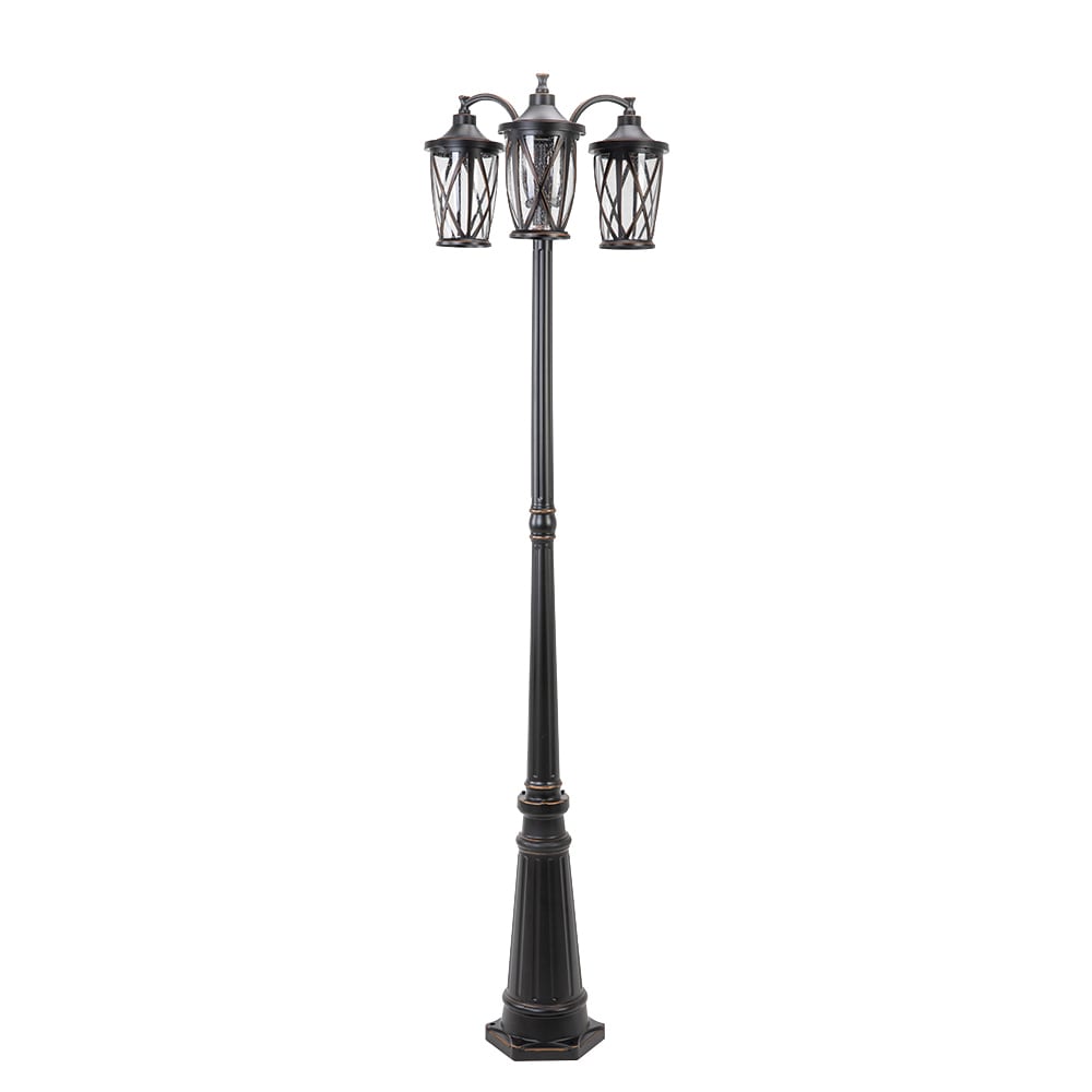 LUTEC 7109201263 78.74-Inches H Bronze Hardwired Incandescent Post light