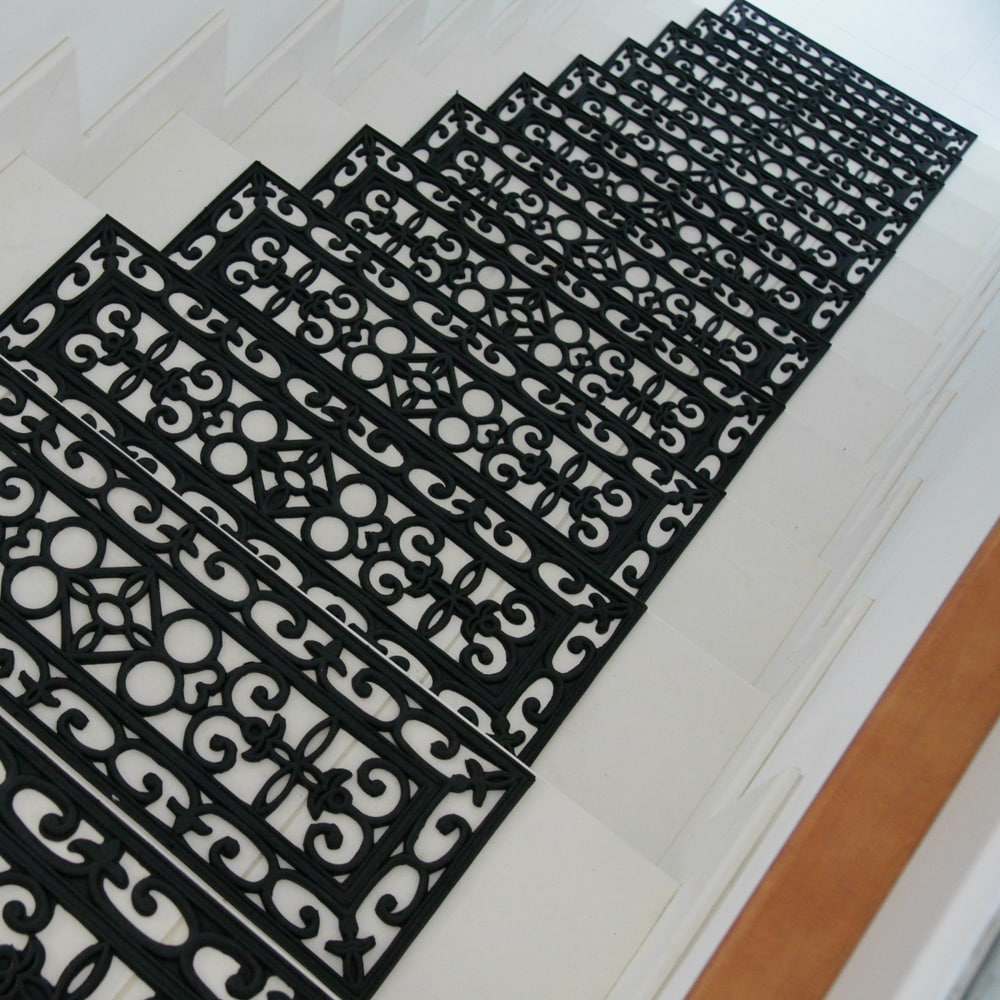 Rubber Cal Regal 3 4 Ft X 2 1 2 Ft Rubber Black Indoor Outdoor Stair