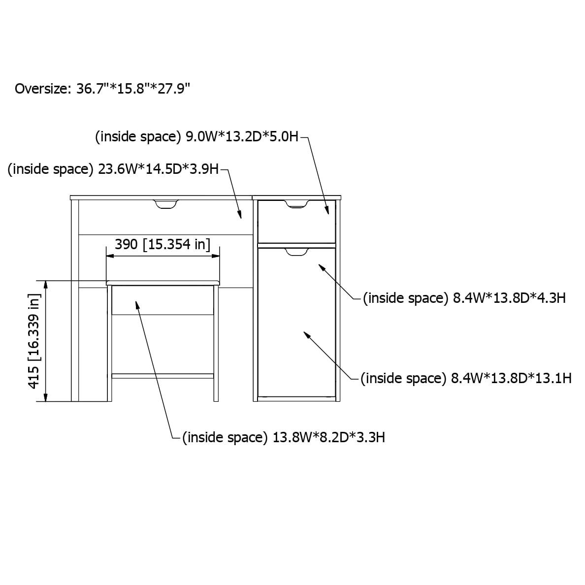 Furniture of America YNJ-317-4 Bedroom-Vanities - View #8