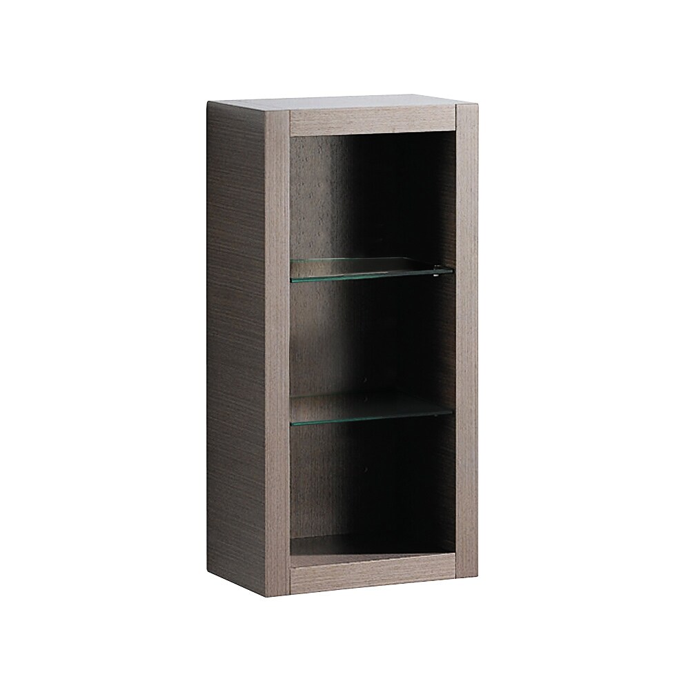 Fresca Senza 12.65-in x 27.5-in x 12-in Black Soft Close Bathroom Wall  Cabinet