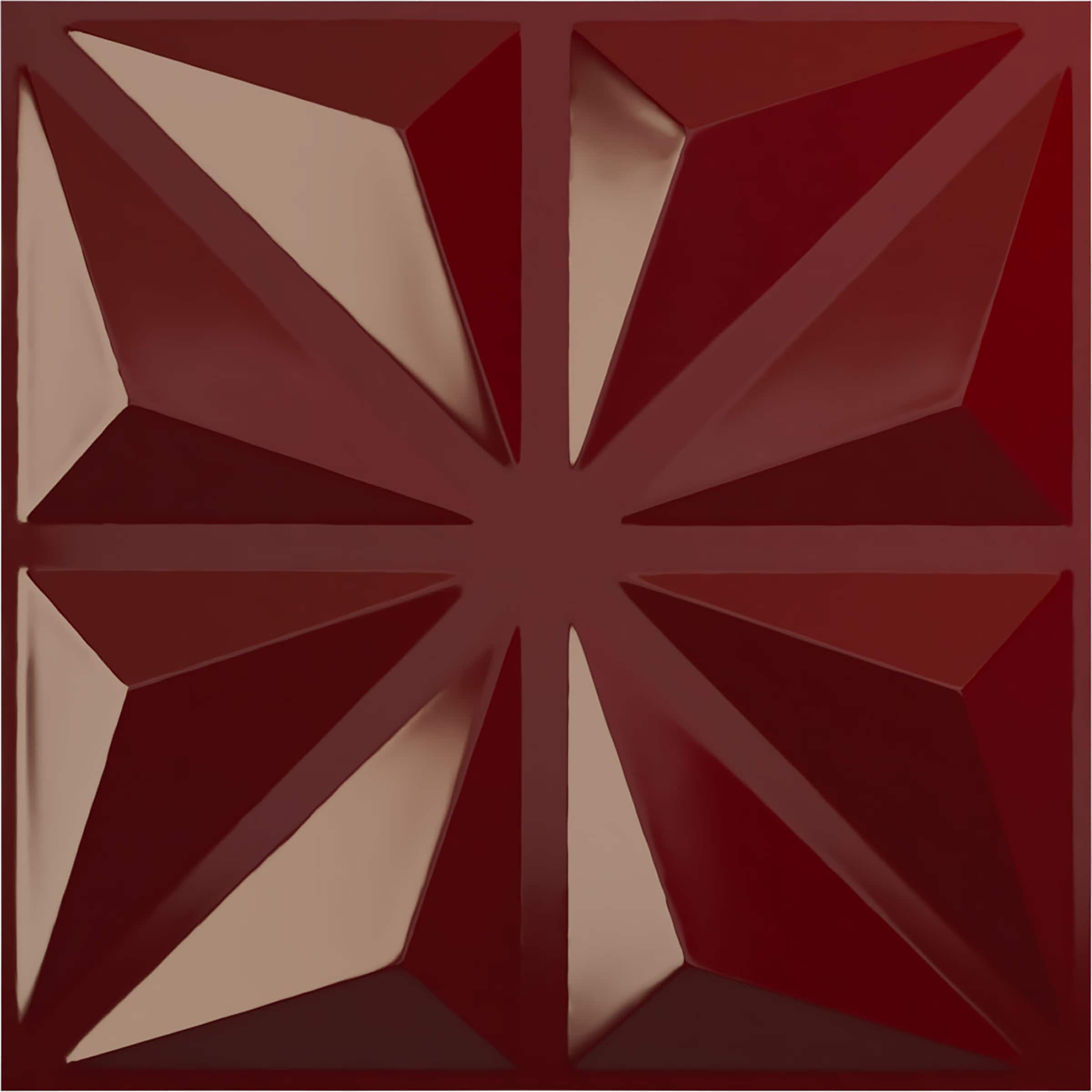 Ekena Millwork WP20X20BIHML 19-5/8-in x 19-5/8-in Embossed Paintable/Stainable Red PVC Wall Panel (