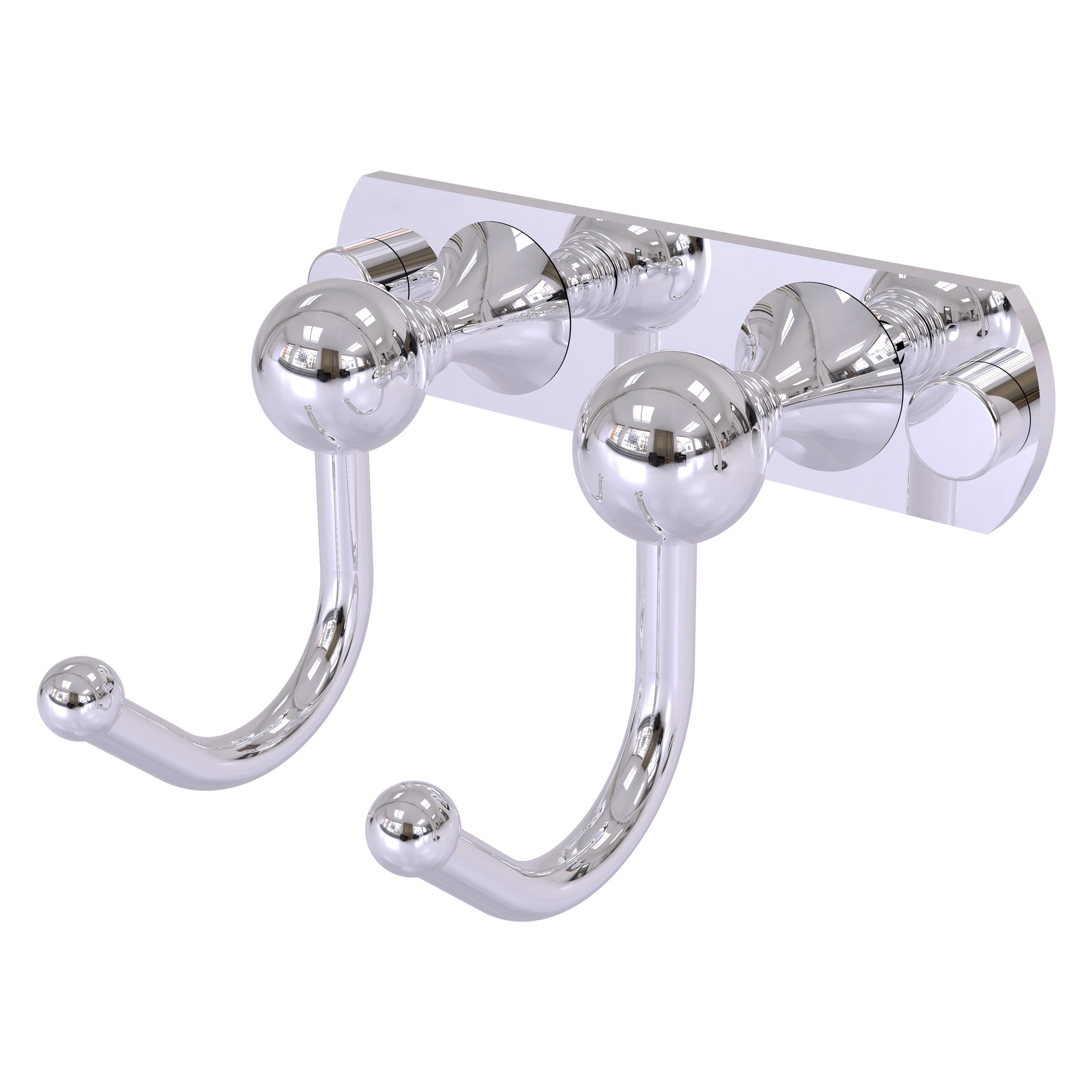 Allied Brass SL-20-2-PC Shadwell Polished Chrome Double -Hook Wall mount Towel Hook