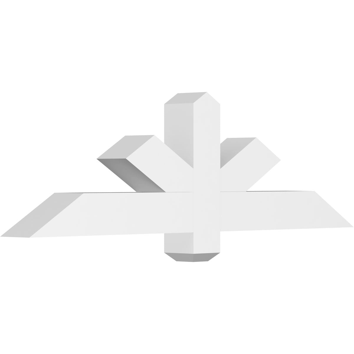 Ekena Millwork GBP048X14X0404KEN00 Kennewick White PVC Gable bracket