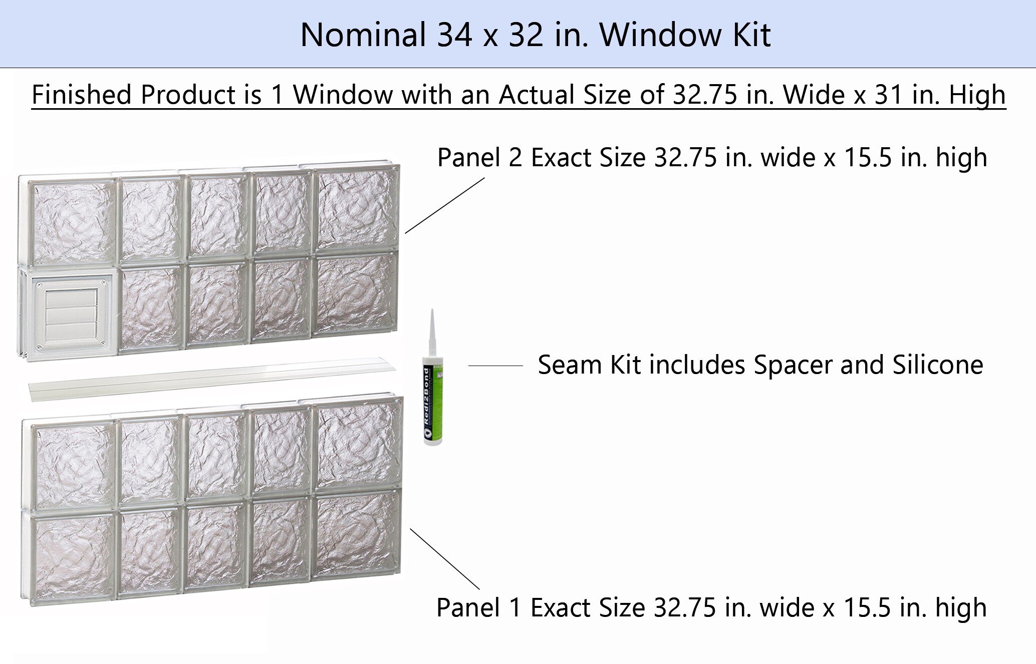 REDI2SET D3432IS Glass-Block-Windows - View #2