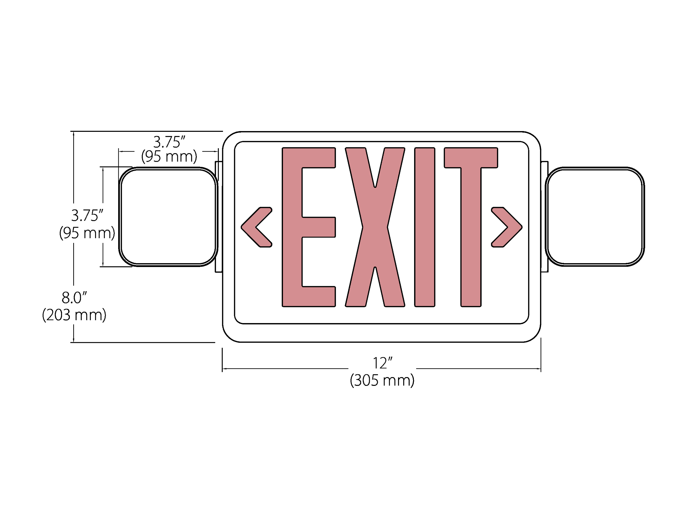 Nicor Lighting ECL1-10-UNV-WH-R-2 Emergency-Exit-Lighting - View #6