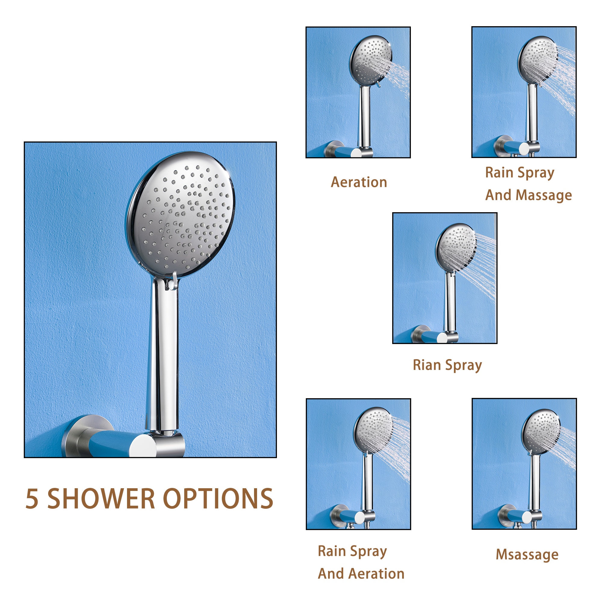 Clihome MS-A3809-10ORB Showerhead-Bar-Panels - View #6