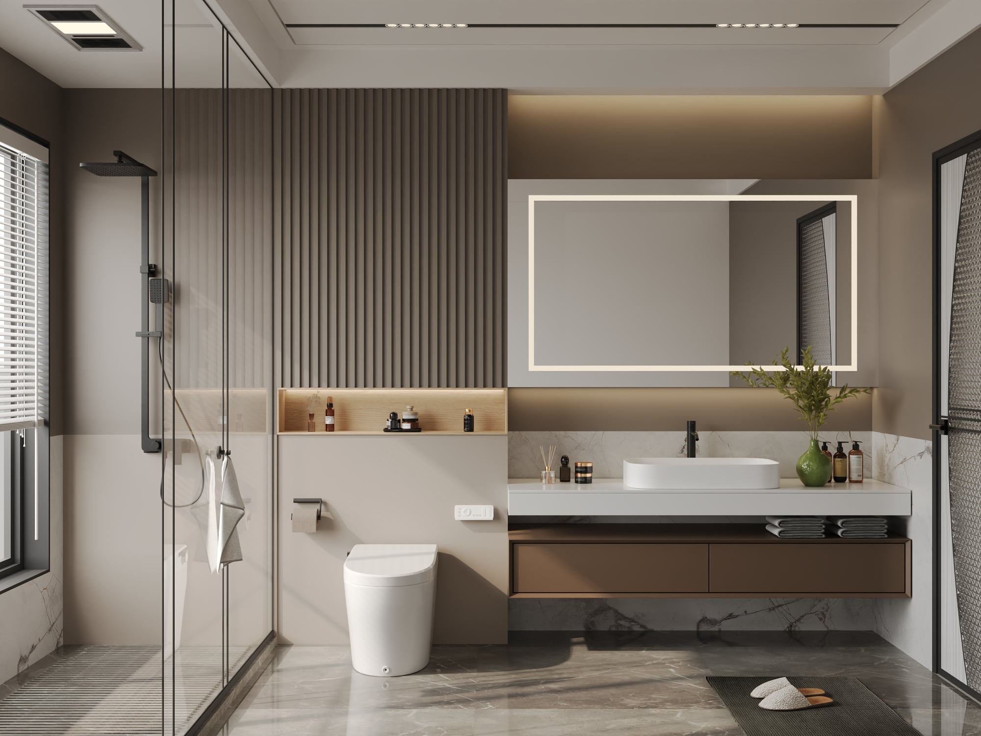 Elongated White Smart Toilet with Heated Seat and Warm Wash