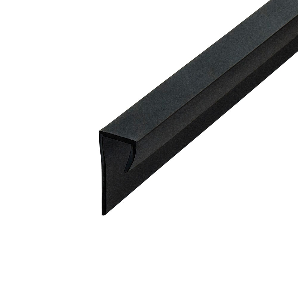 Outwater 3P1.27.01073 J Channel Fits Material 1/4-in Thick Black Styrene Cap Moulding 8-ft Length Pro Pack (Pack of 5, 40-ft Total)
