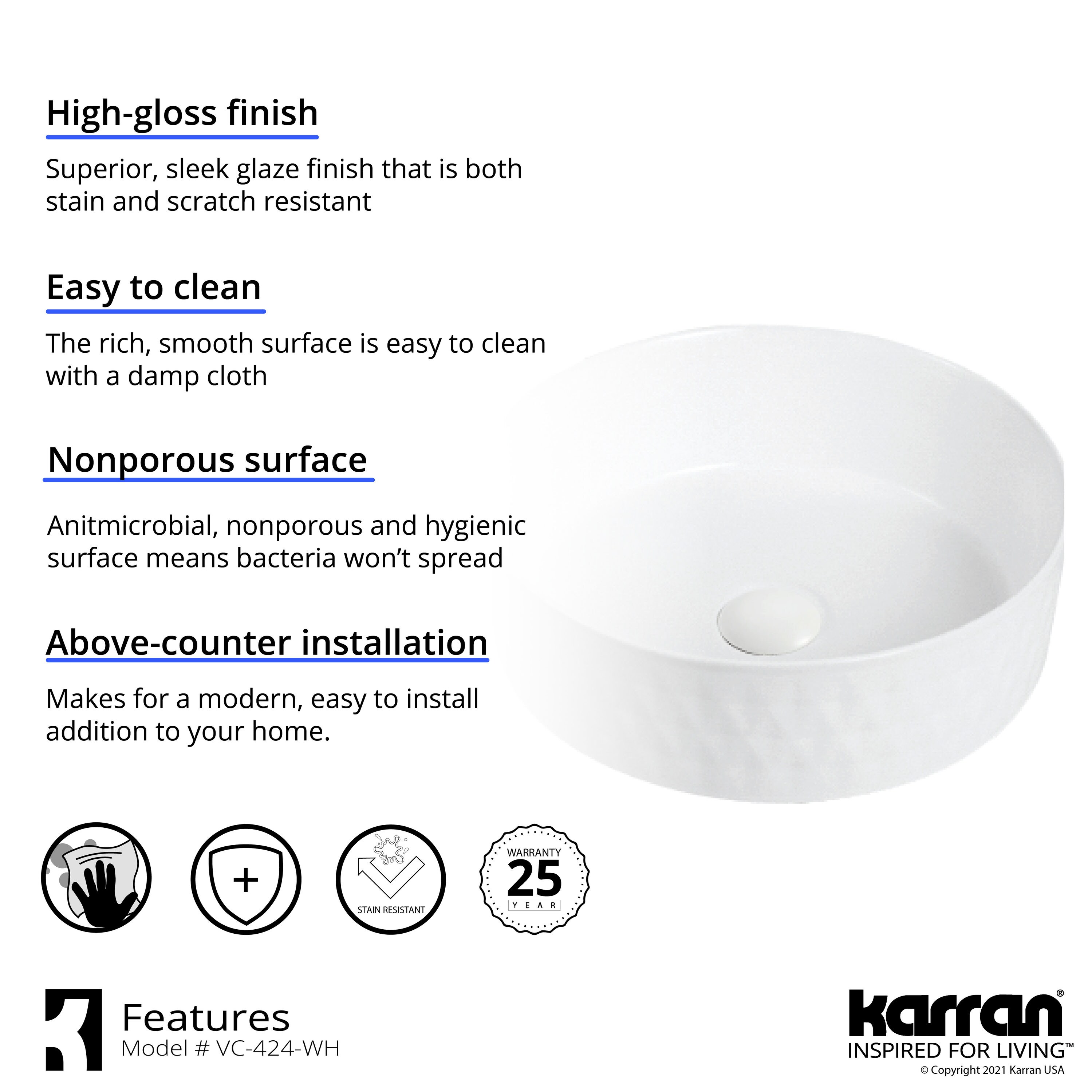 Karran VC-424-WH Bath-Sink - View #4