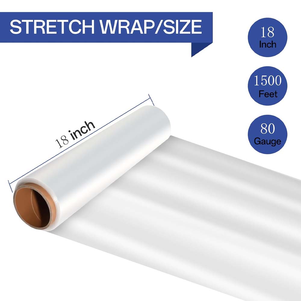 Etokfoks stretch wrap roll pack of 4 heavy duty clear industrial ...