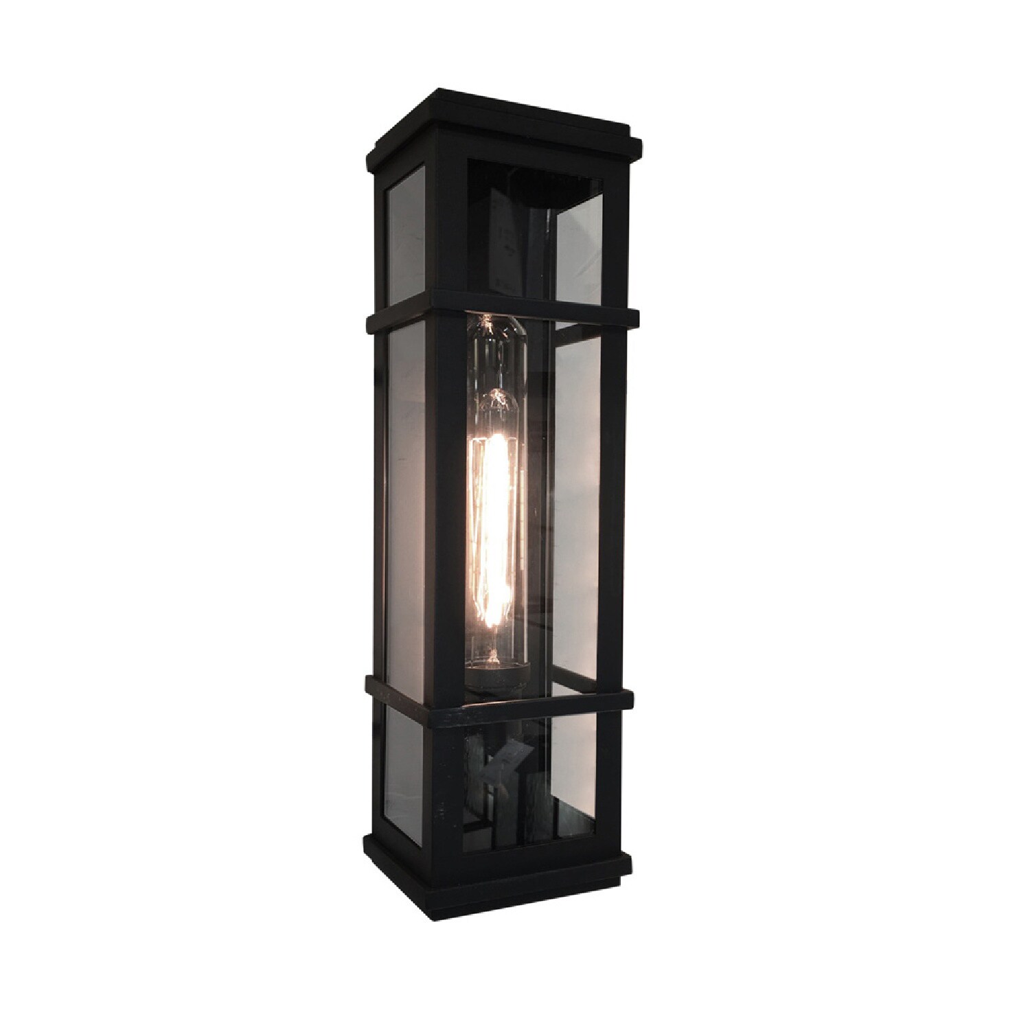 ARTCRAFT SC13112BK Granger Square 1 -Light 20-in H Matte Black Hardwired Outdoor Wall Light