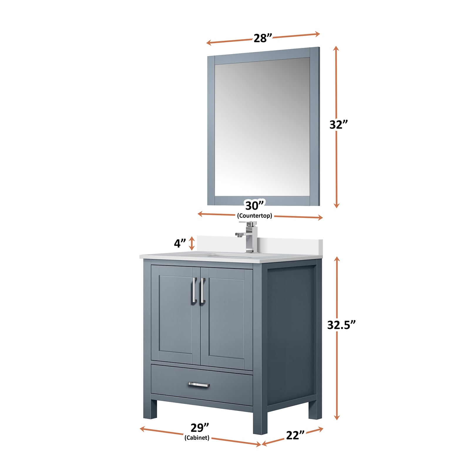 Lexora LVJ30SB311 Bath-Vanity-Combo - View #5