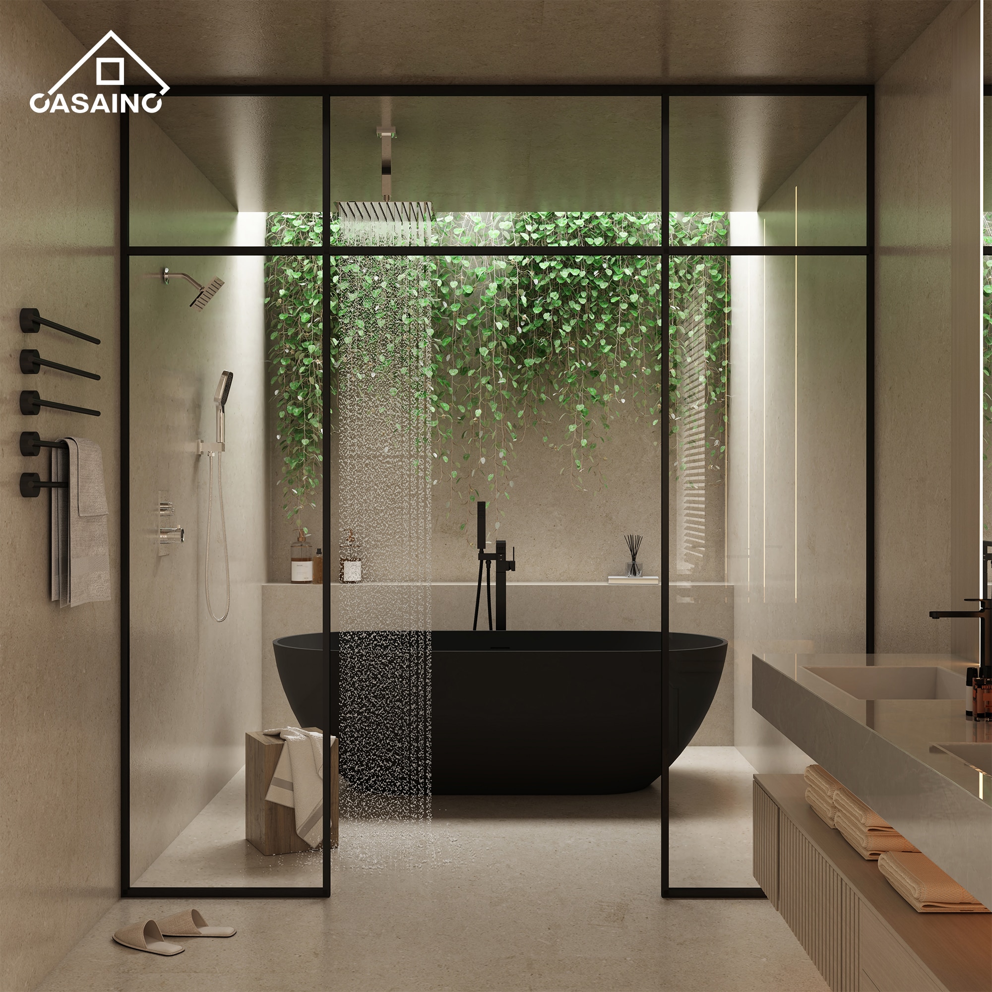 CASAINC TC15-VB Showerhead-Bar-Panels - View #3