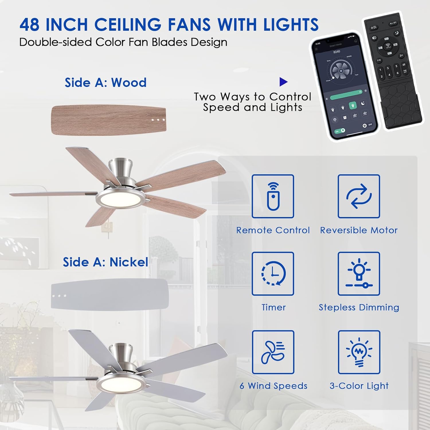Gleam Flare GF-0428-52NKRGB Ceiling-Fans - View #3