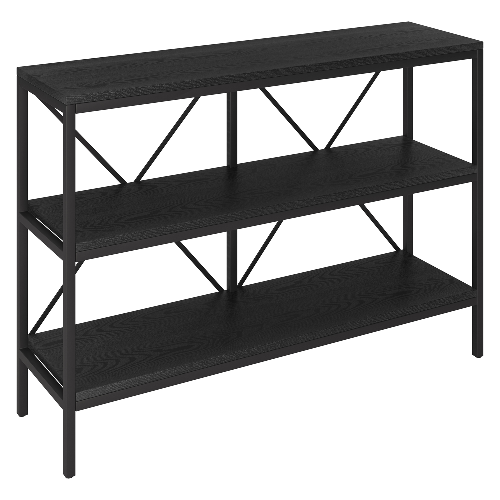 Hailey Home AT1880 Kira Farmhouse Black Grain Console table
