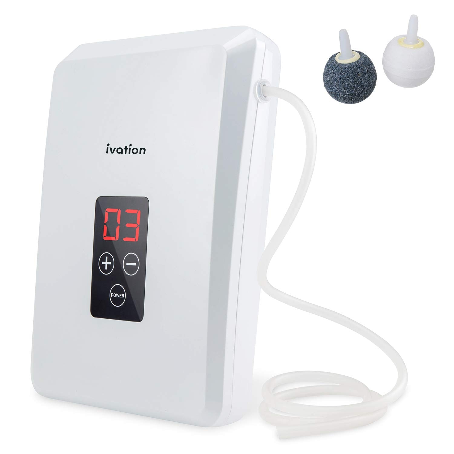 Ivation Portable Ozone Generator Air Purifier - 600mg/h - Timer - Diffuser Stones - Food and Water Purifier