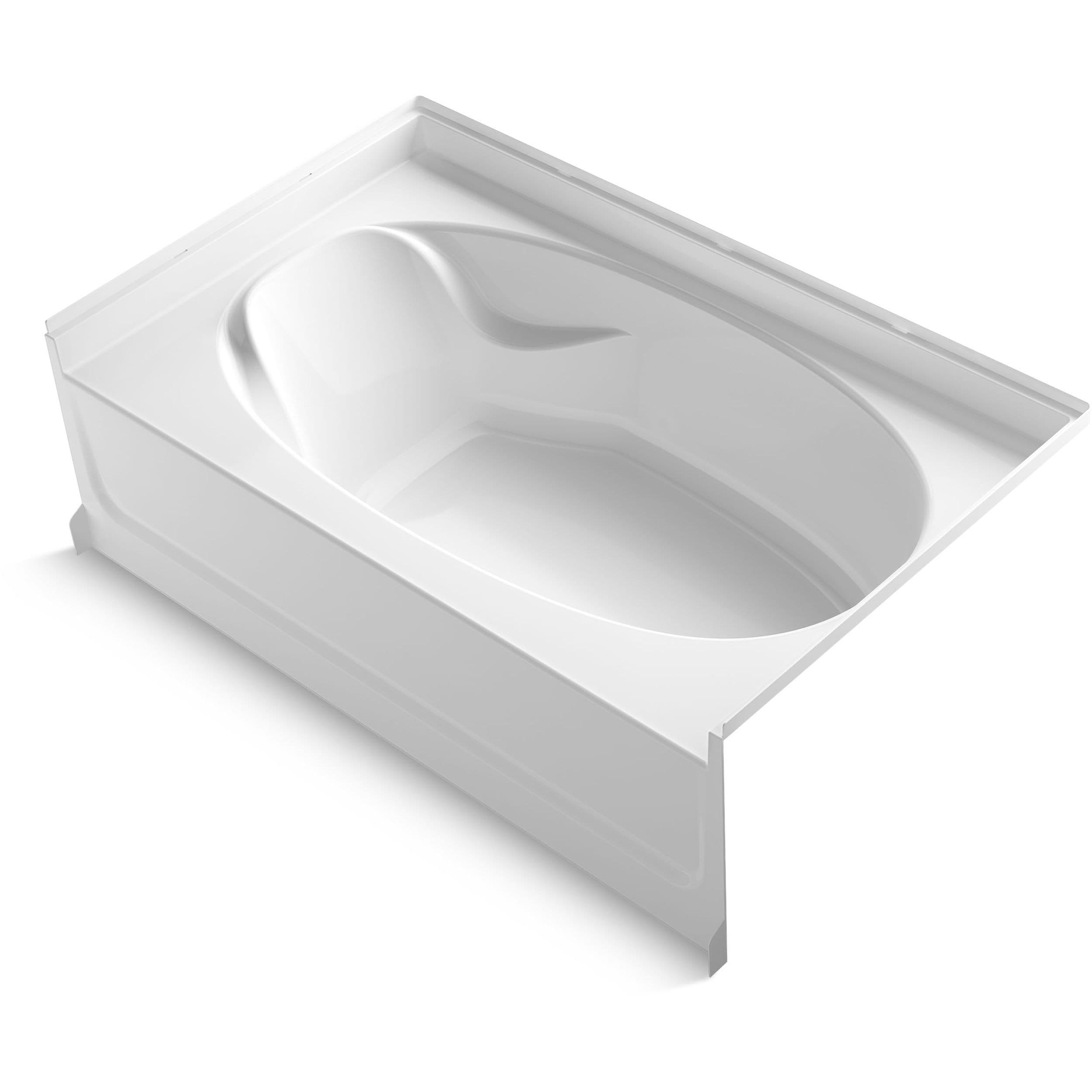 Sterling 71101120-0 Ensemble 37.5-Inches x 60-Inches White Fiberglass/Plastic composite Rectangular Alcove Soaking bathtub ( Right Drain )