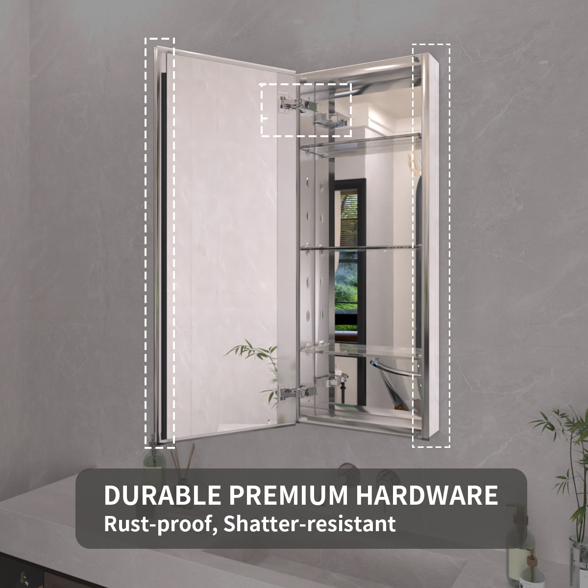 TaiMei MMC1536-SA Bathroom-Medicine-Cabinets - View #14