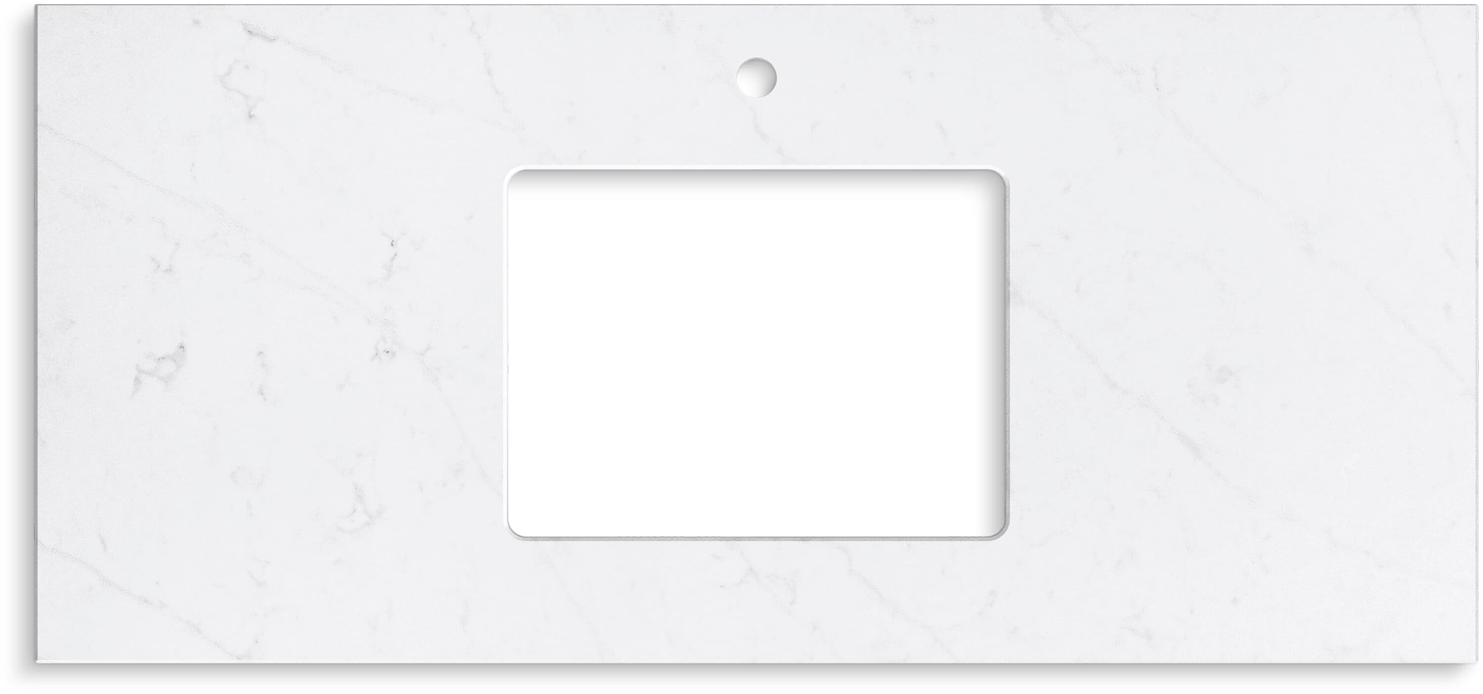 Silestone Eternal Statuario Quartz 49-Inch Vanity Top with Rectangle Cutout