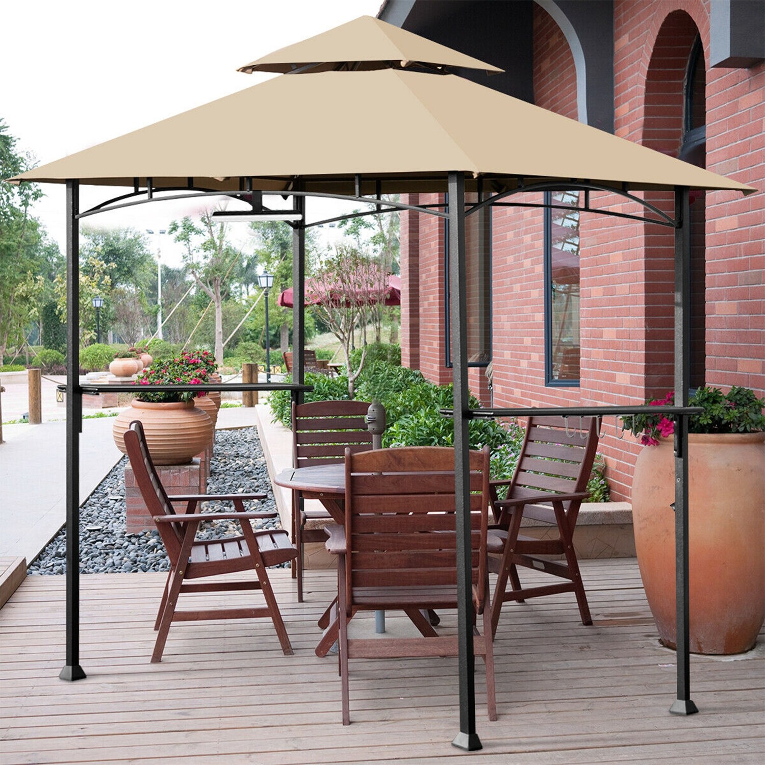 WELLFOR DOJ70423 Wood-Resin-Gazebos - View #6