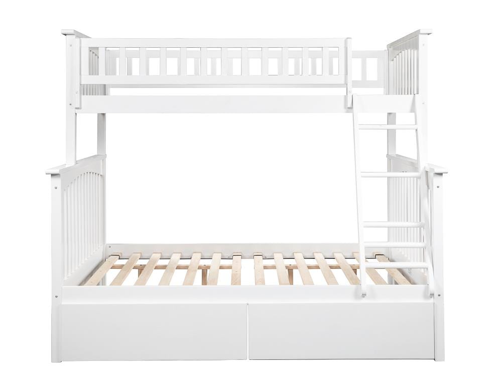 AFI Furnishings Columbia White Twin Over Full Bunk Bed at Lowes.com