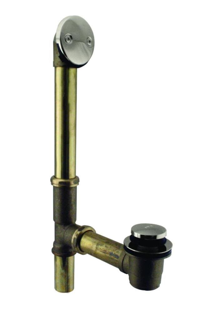WESTBRASS D325-20G-05 Tip Toe Bath Waste- 14 In. Make-up, 20 Ga. Tubing In Polished Nickel