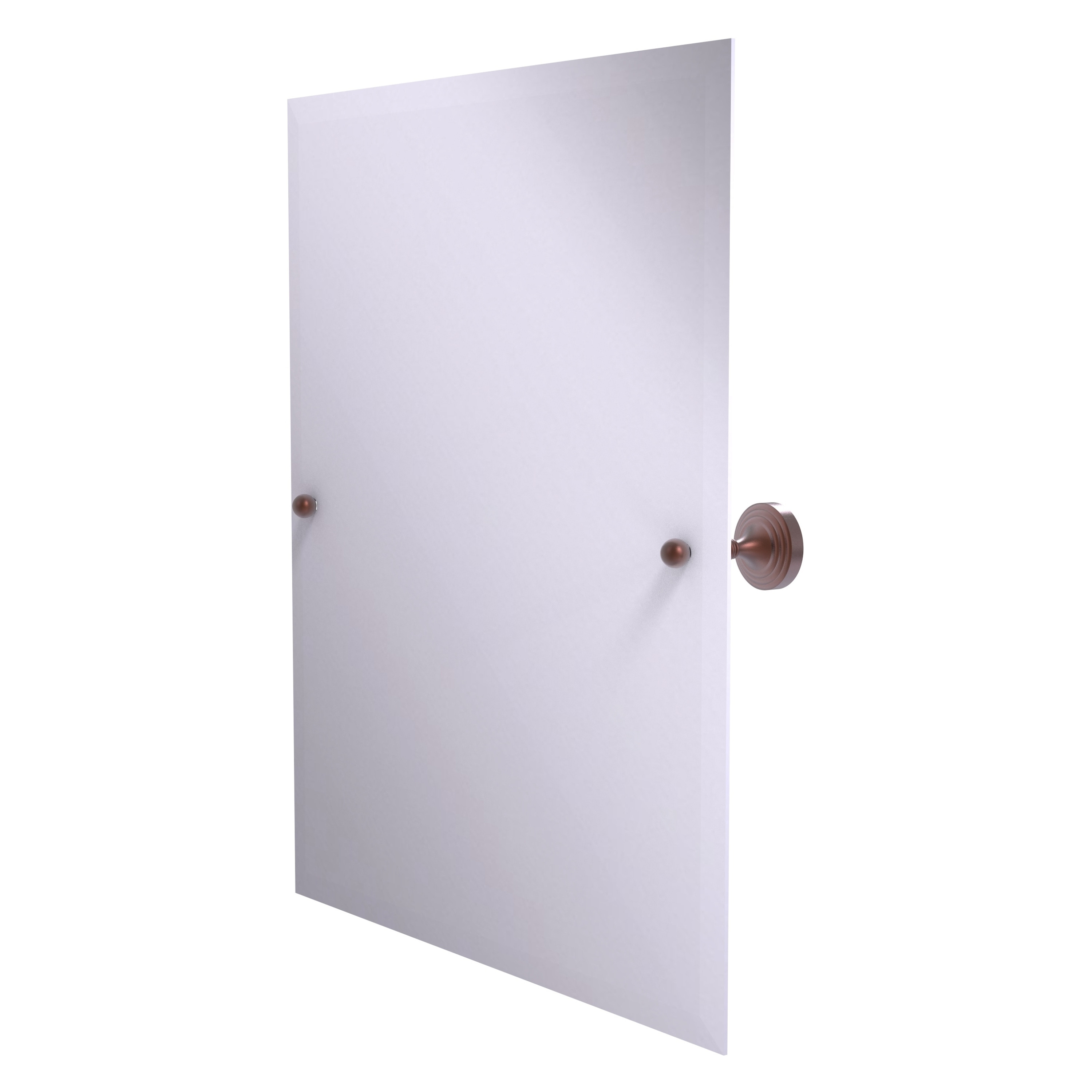 Allied Brass SG-92-CA Sag Harbor 21-Inches x 3.6-Inches Beveled Frameless Rectangle Tilting Bathroom Vanity Mirror ( Antique Copper )