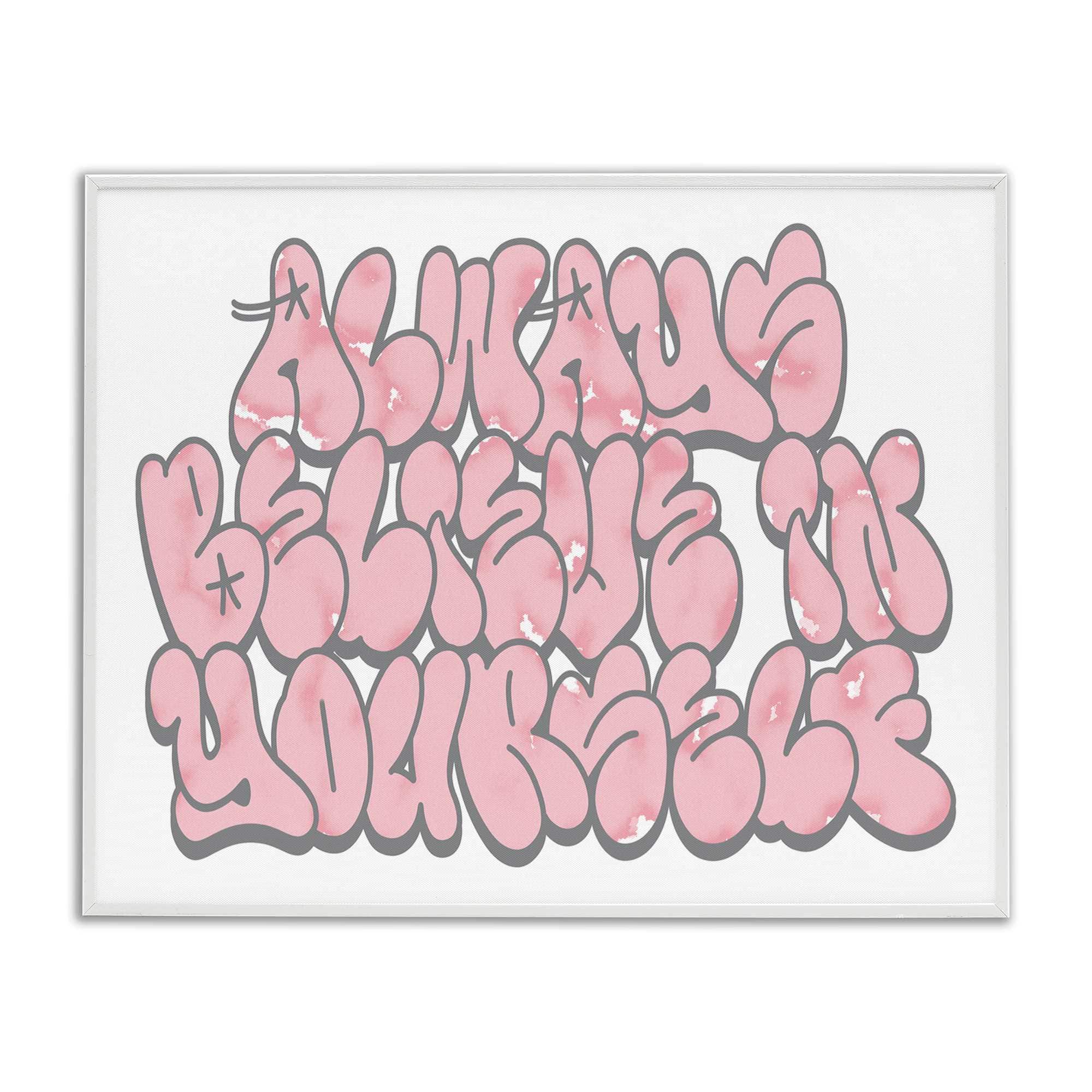 Stupell Industries BS-444-WFR-11X14 Believe in Yourself Graffiti White Framed Giclee Art By Marcus Prime 14 x 11