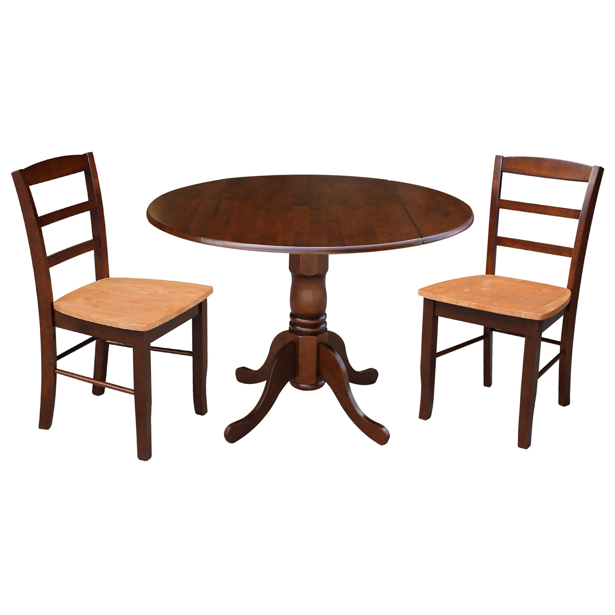 International Concepts K581-42DP-C58-2P Multiple Colors/Finishes Traditional Dining Room Set with Round Table (Seats 2)