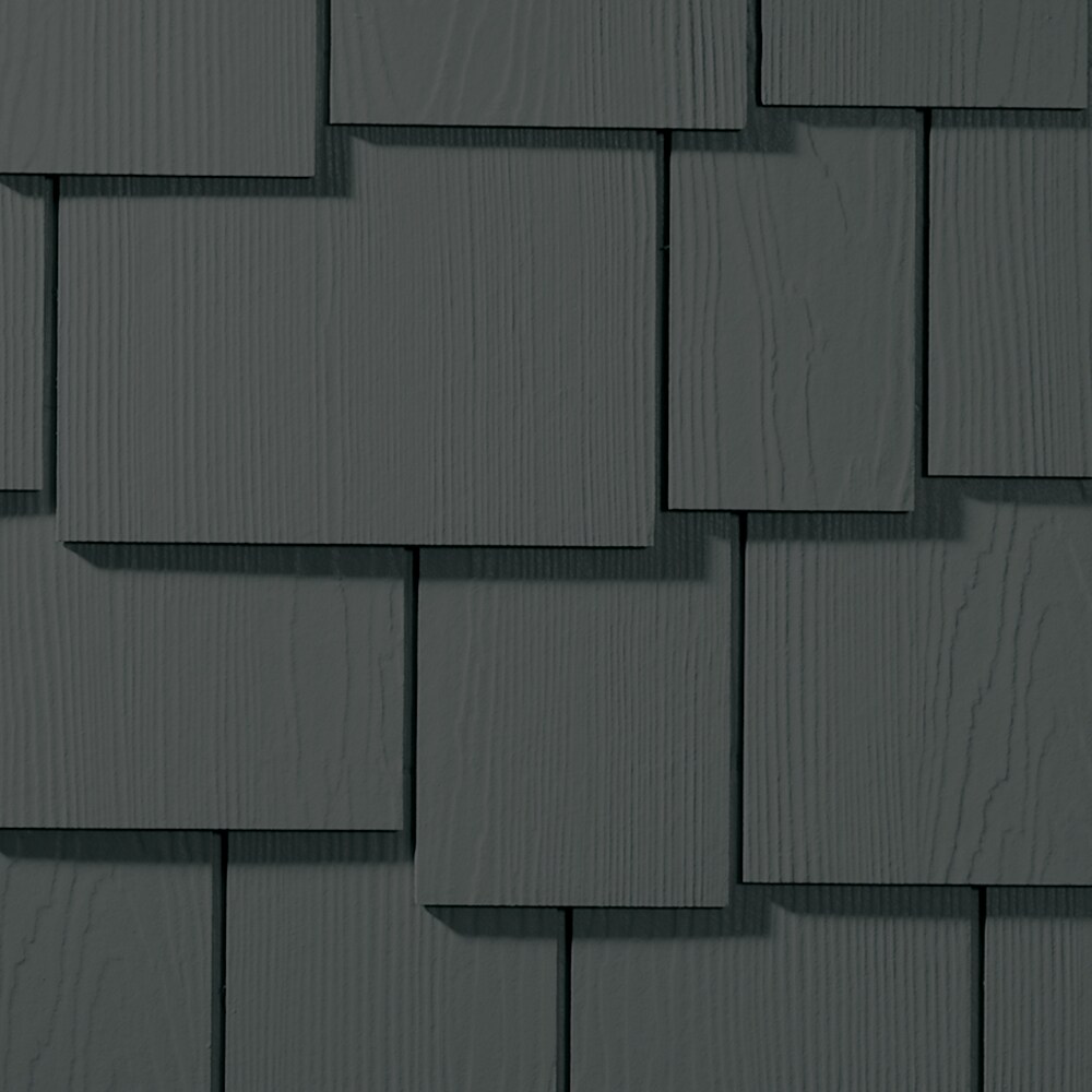 James Hardie 9921311 Statement Collection HZ10 Staggered Fiber Cement Cedarmill Shingle siding panel Iron Gray 15.25-in x 48-in