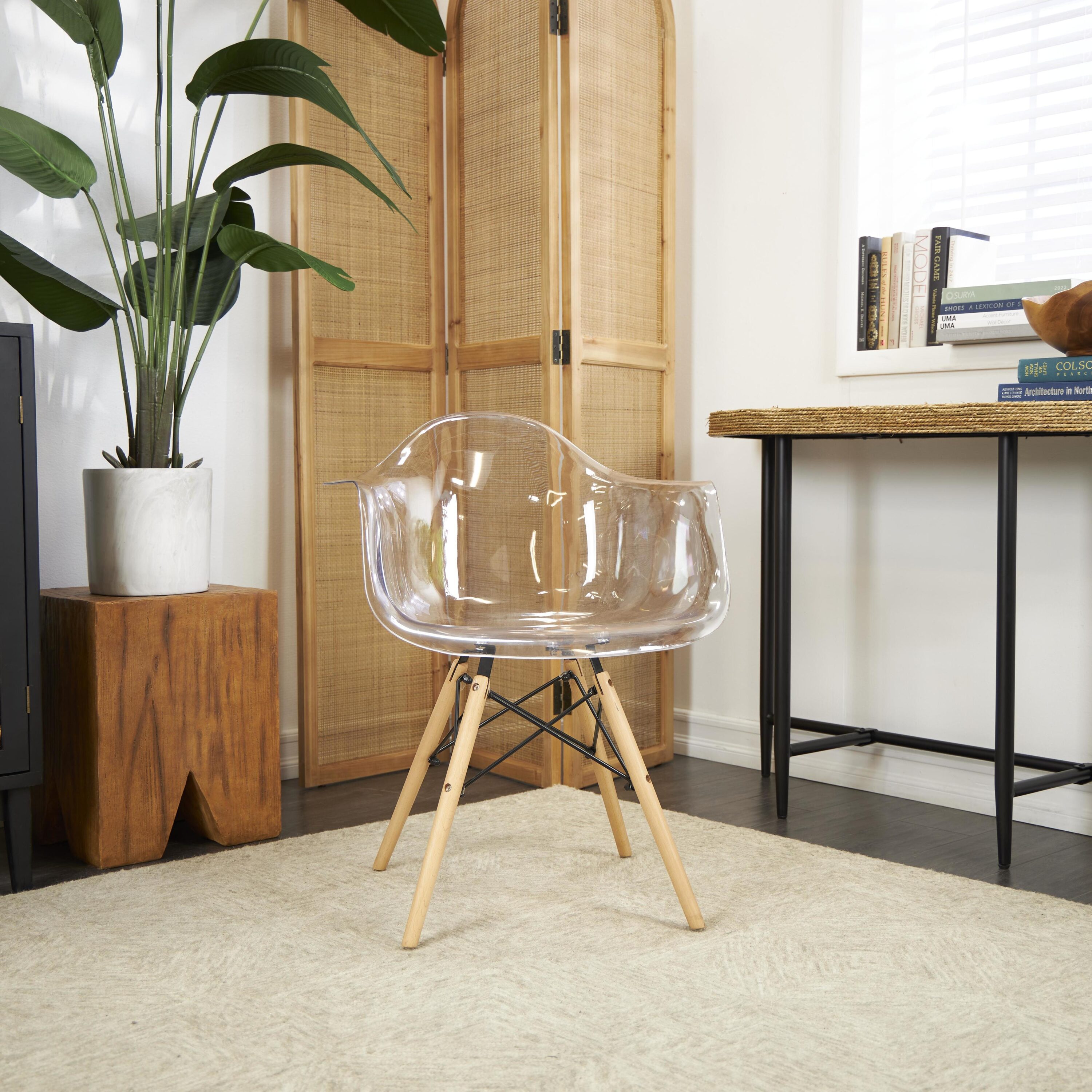 Grayson Lane 822011 Modern Clear Eiffel Style Accent Chair