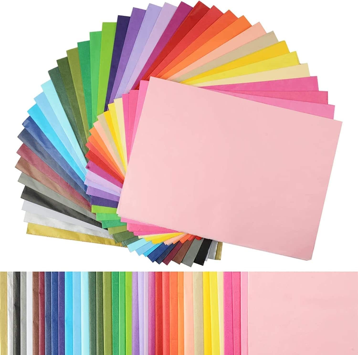 Afoxsos 500 Sheet Colored Tissue Paper Pack Multicolor Assorted for Gift Bags Crafts Small Gift Wrapping Festival Decorations DIY Art Projects #L05AF09082