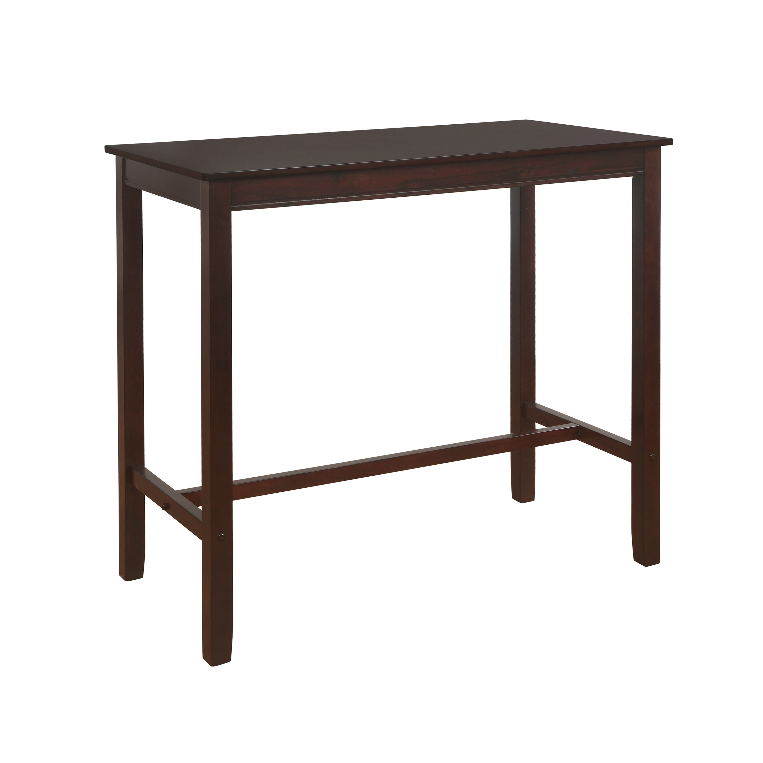 Linon BPT102BRN01U Claridge Brown Transitional Wood veneer Bar Table, with Brown rubberwood Finish and Wood 23.75-in L x 42-in H